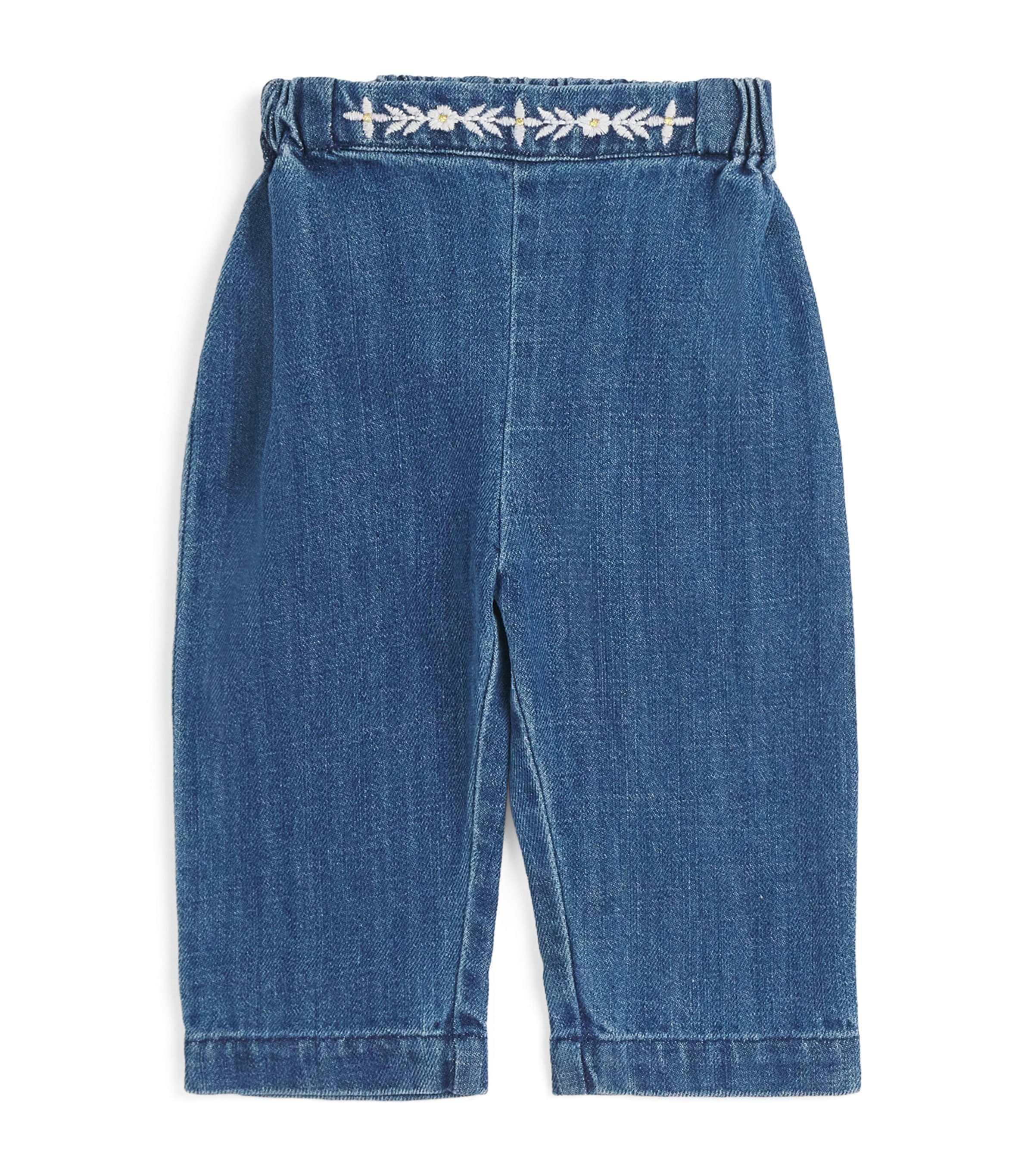 Louise Misha Cotton-Blend Flofia Jeans (3-24 Months) Stone Blue Image 1