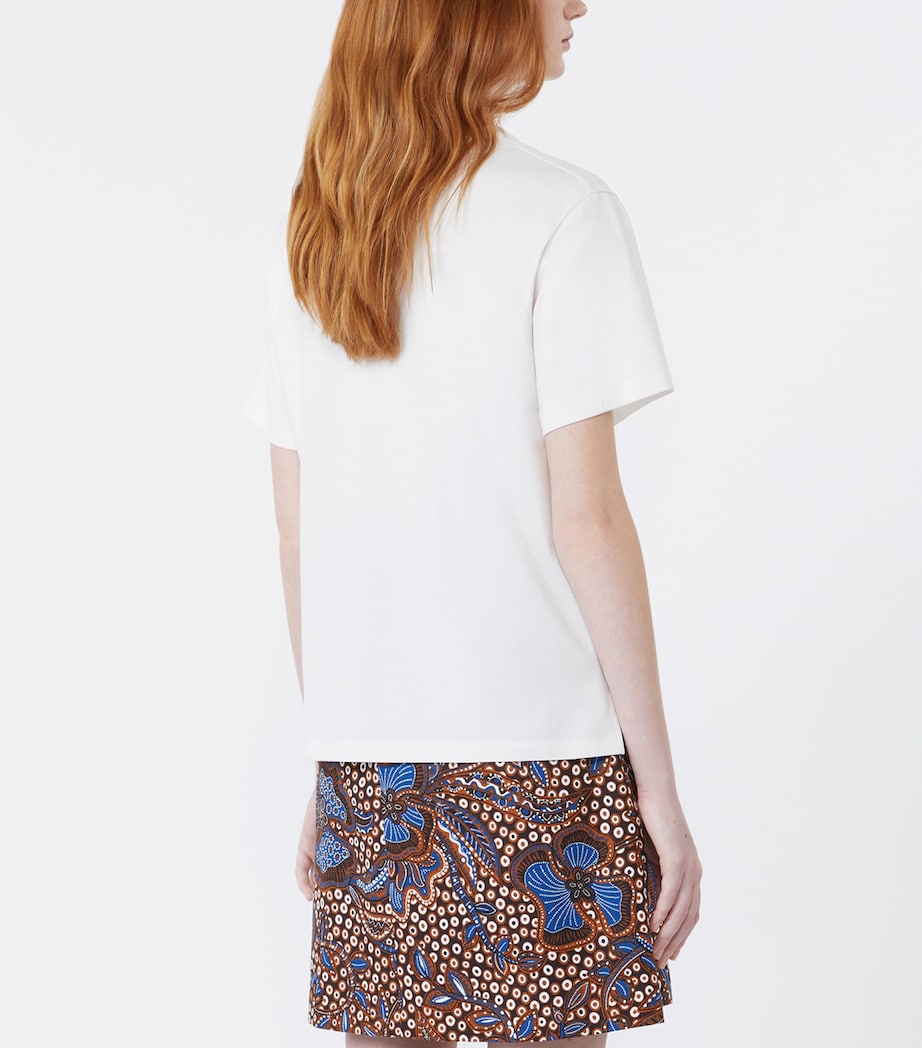 Weekend Max Mara Womens Cotton Le Bel Été T-Shirt White Image 4