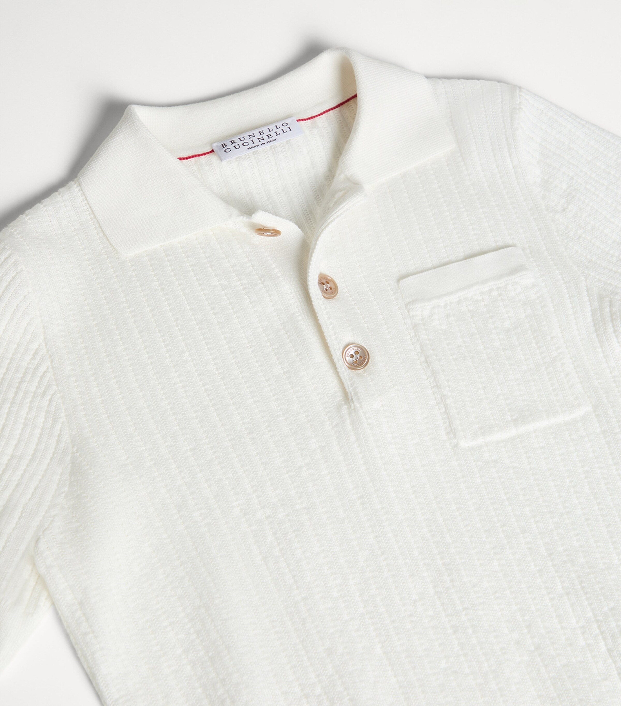 Brunello Cucinelli Kids Cotton Polo Sweater (4-6 Years) Image 3