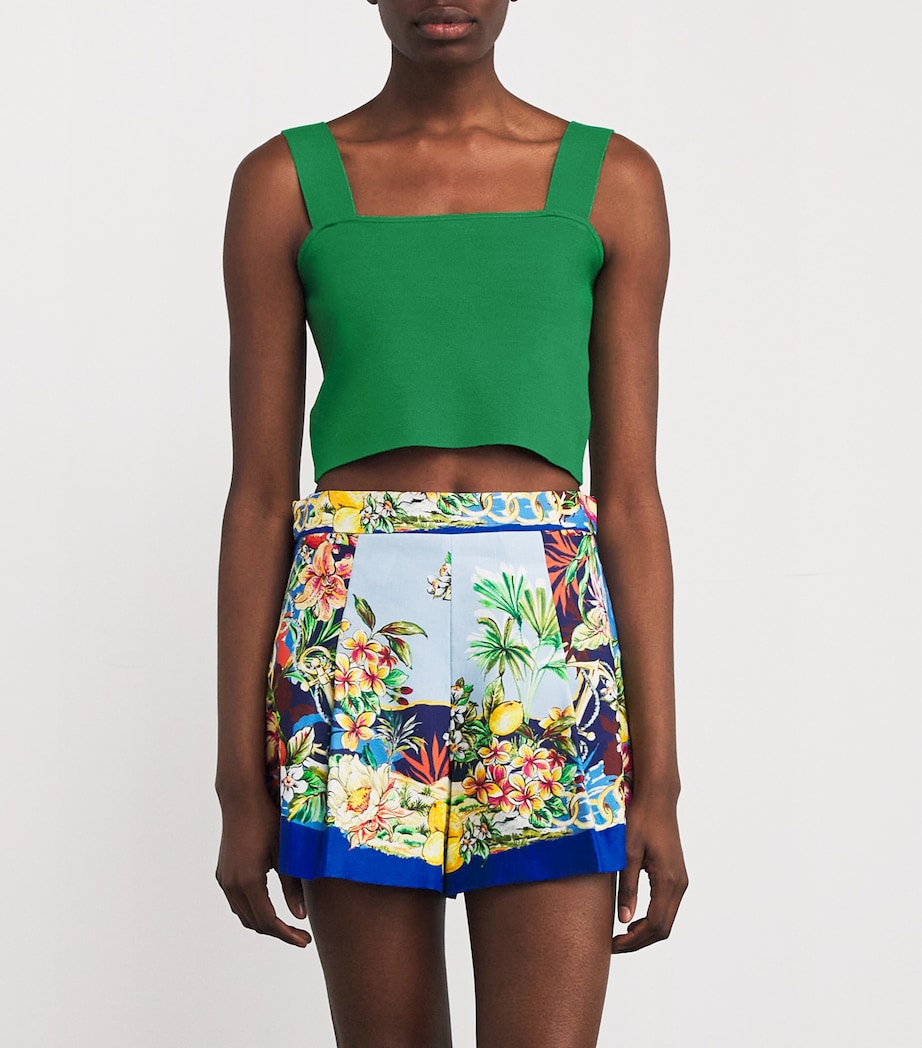 Knitted Crop Top GREEN Image 3