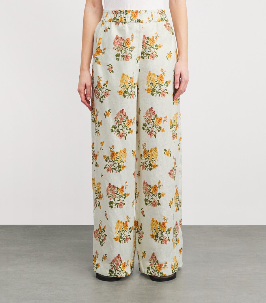 Linen Tota Cordillera Wide-Leg Trousers MULTICOLOR Image 3