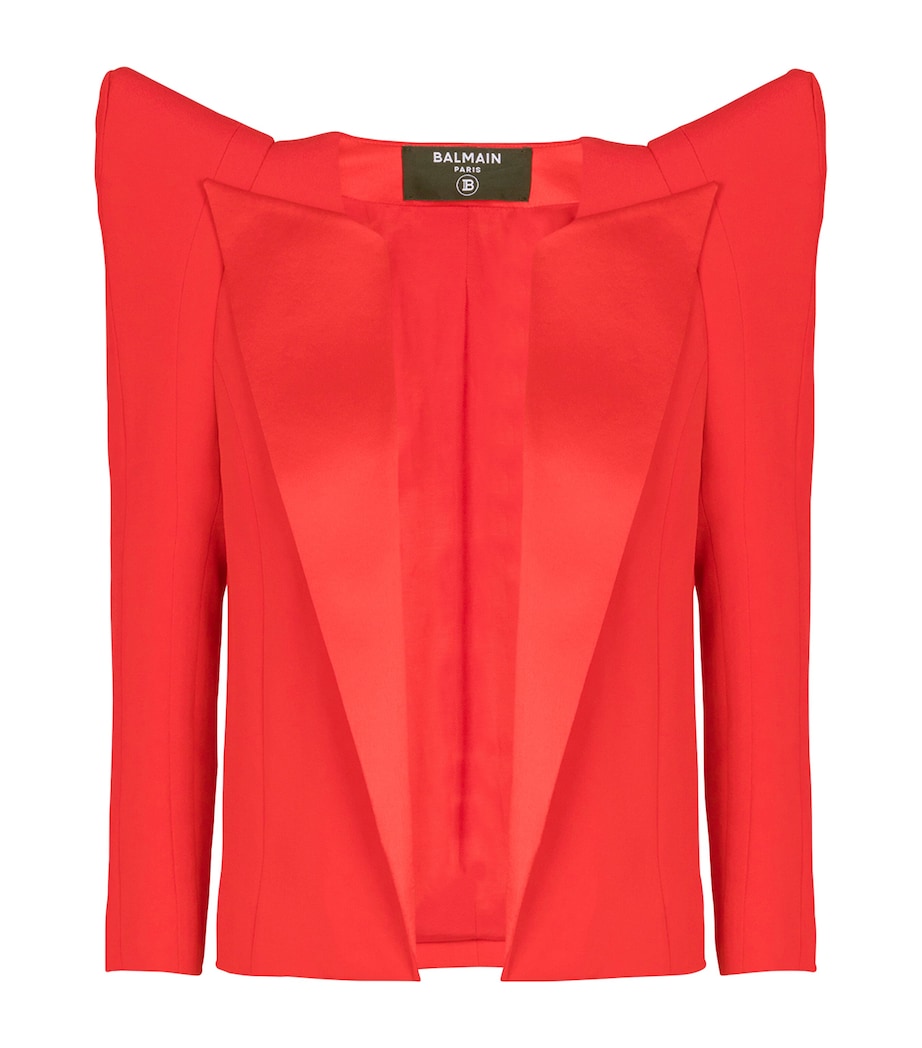 Crepe Cropped Blazer 3CE ROUGE FONCE Image 1