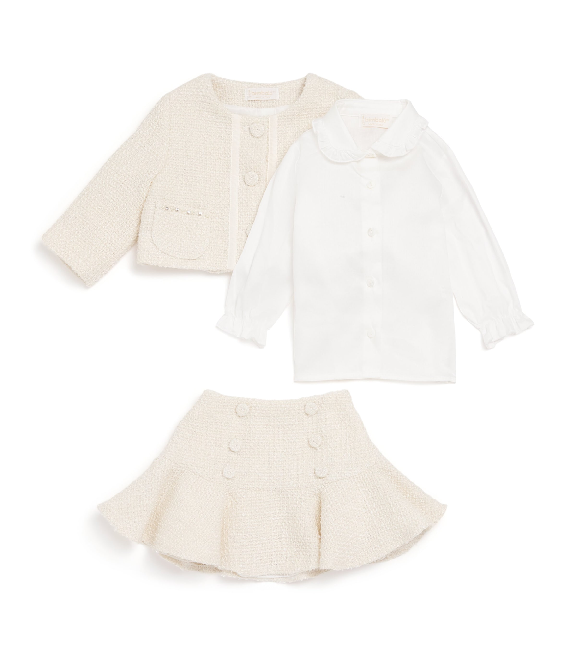 Tweed Jacket, Shirt and Skirt Set (3-24 Months) PANNA Image 1