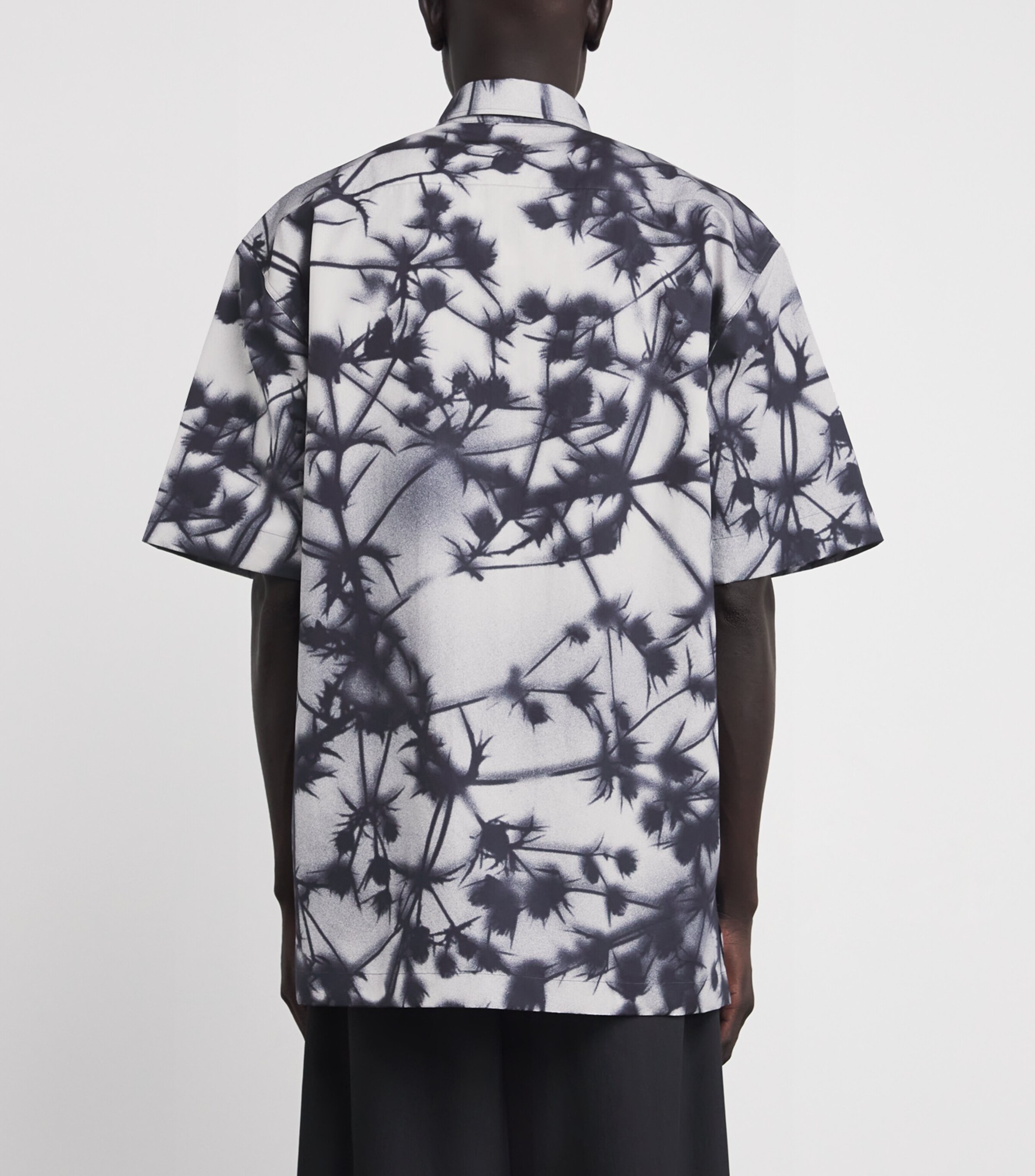 Cotton Thistle Print Shirt BLACK Image 4