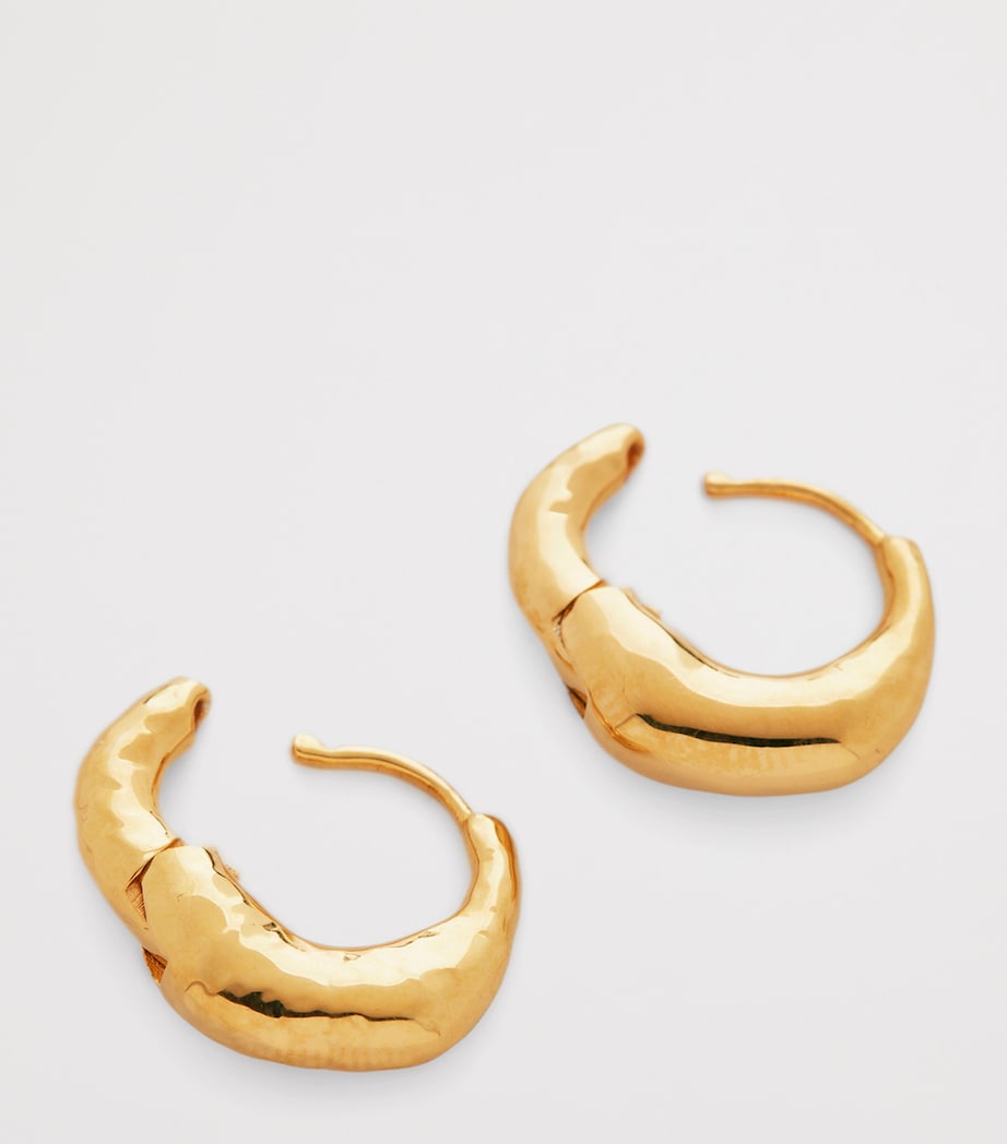 Gold Vermeil Deia Huggie Earrings 18K GOLD VERMEIL Image 3