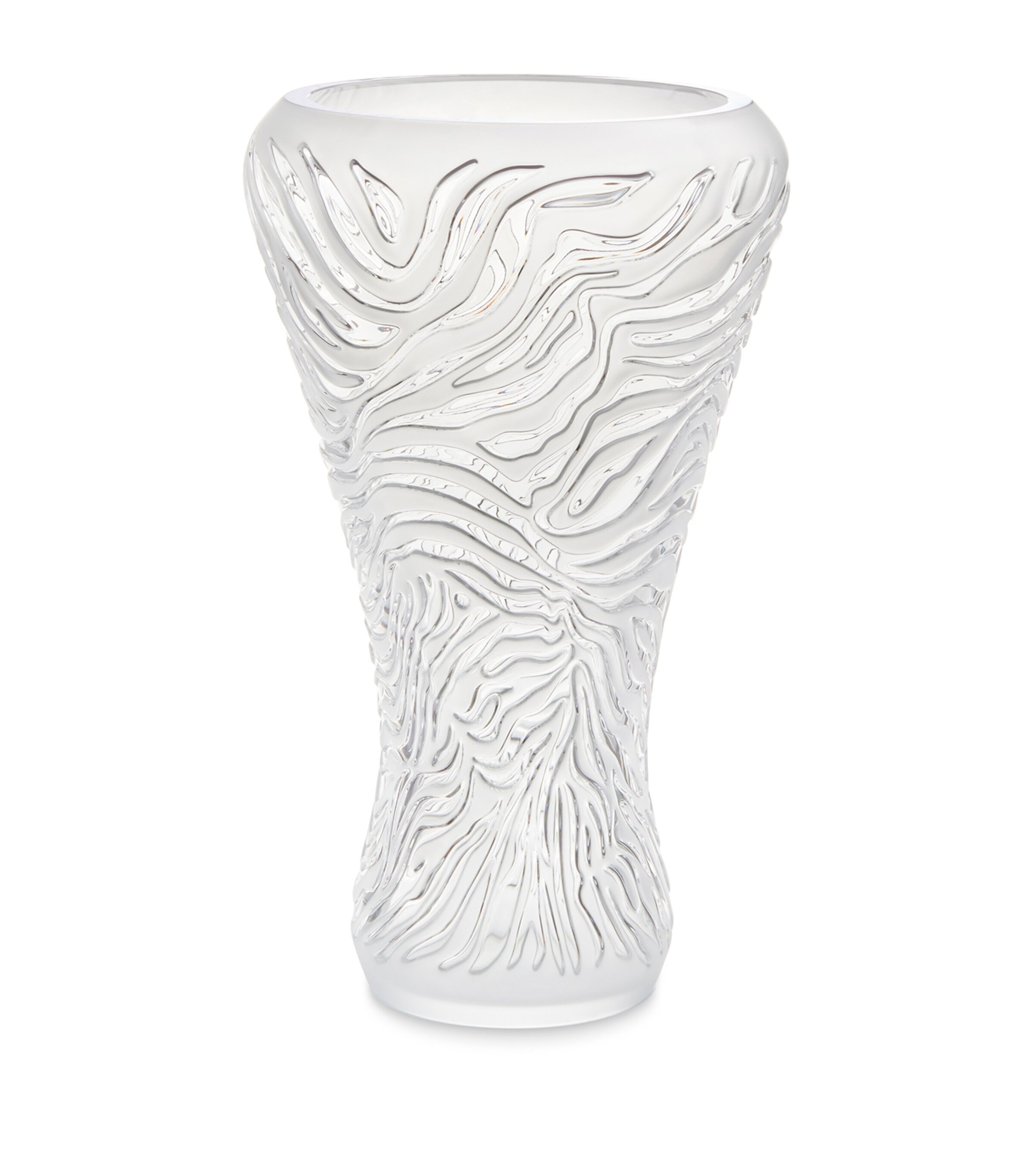 Lalique Crystal Zebre Vase (45cm) Incolore Image 1