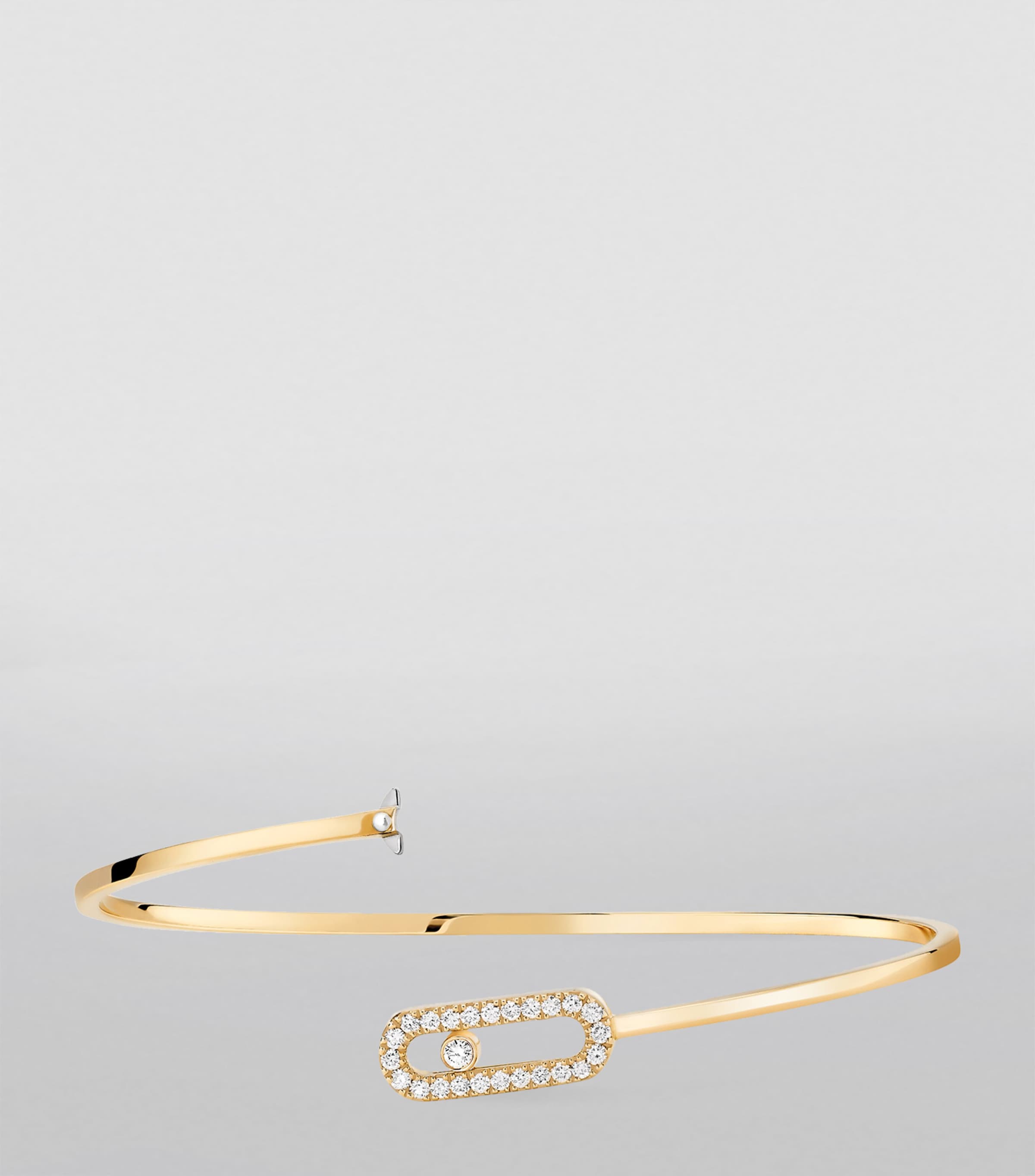 Messika Move Uno Yellow Gold and Diamond Bangle Yellow Gold Image 2