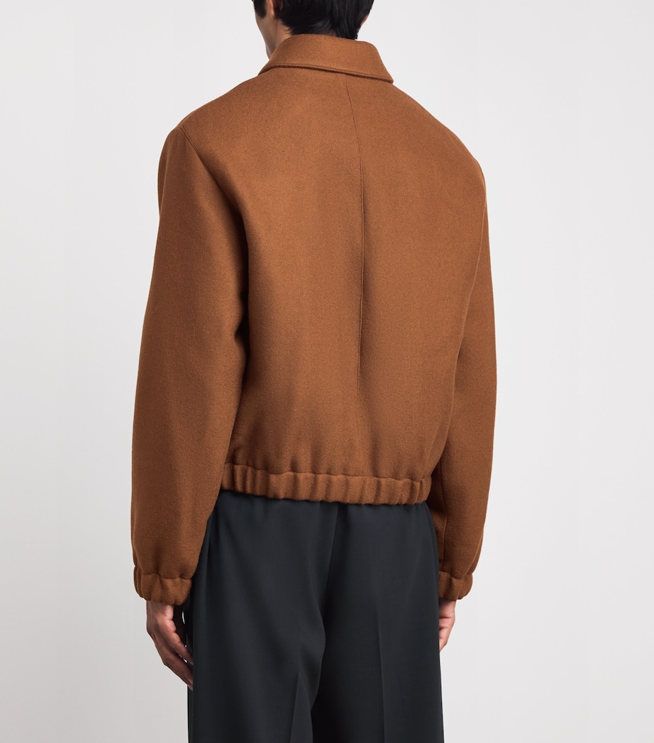 Boiled Wool Bomber Jacket 216 - NOISETTE Image 4