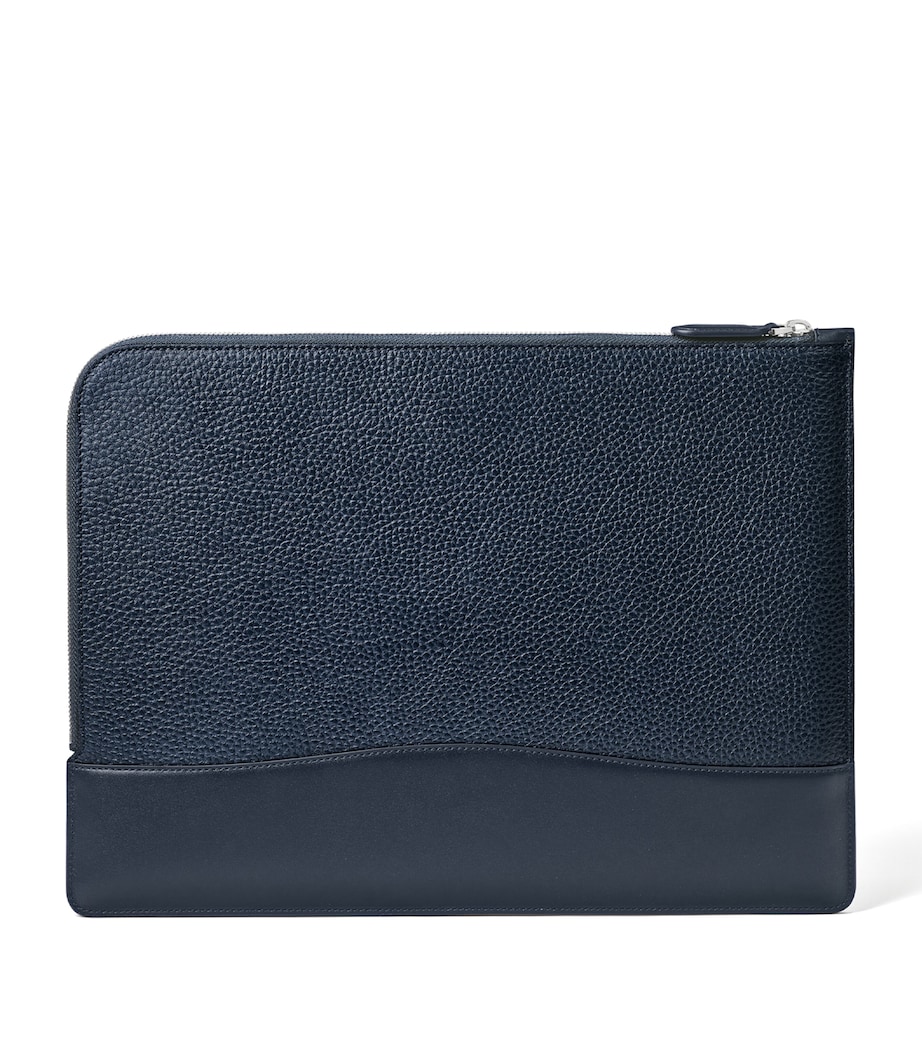 Leather Mount Street Laptop Case NAVY Image 4