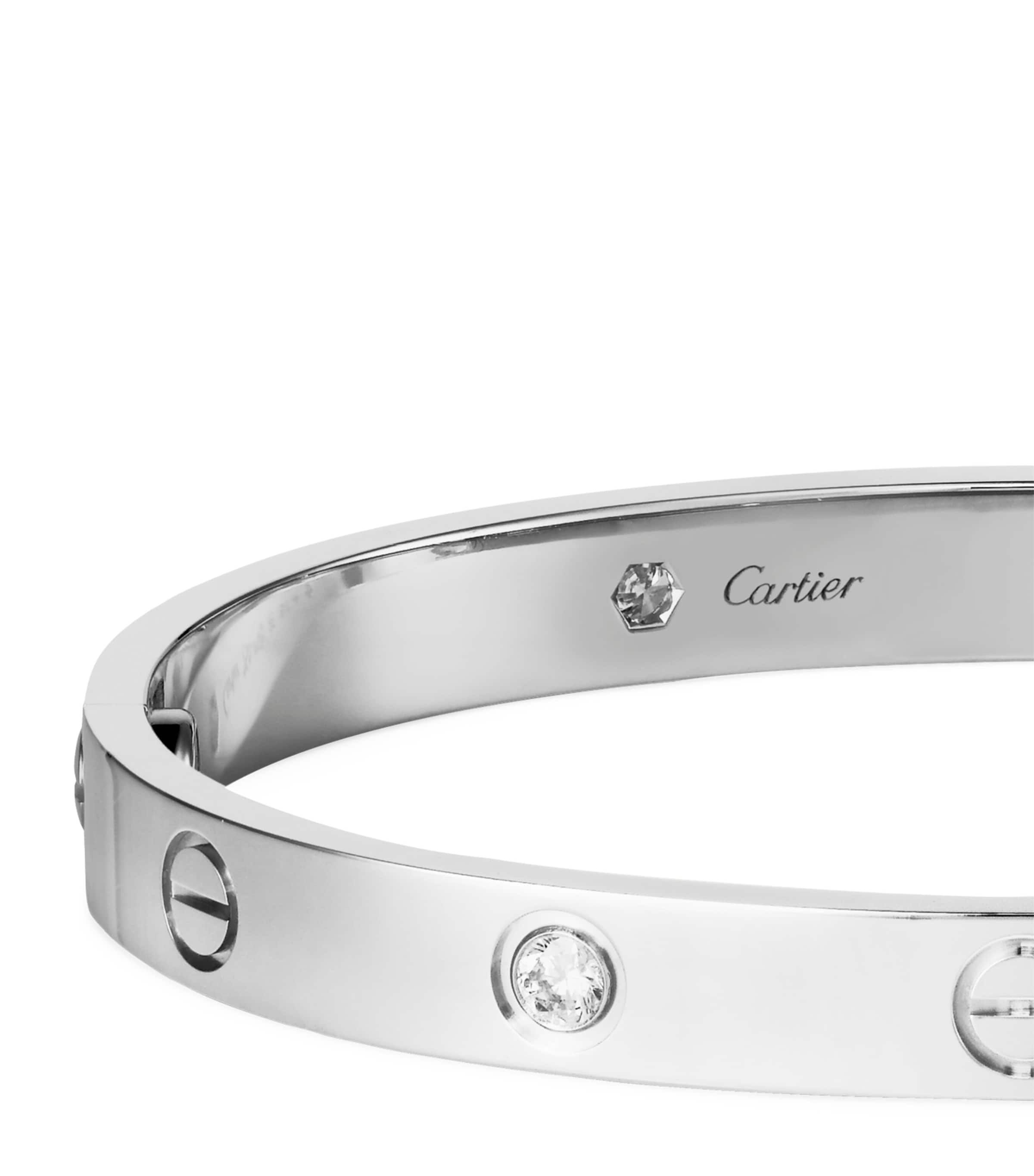 LOVE Classic White Gold 4-Diamond Bracelet WHITE GOLD Image 6