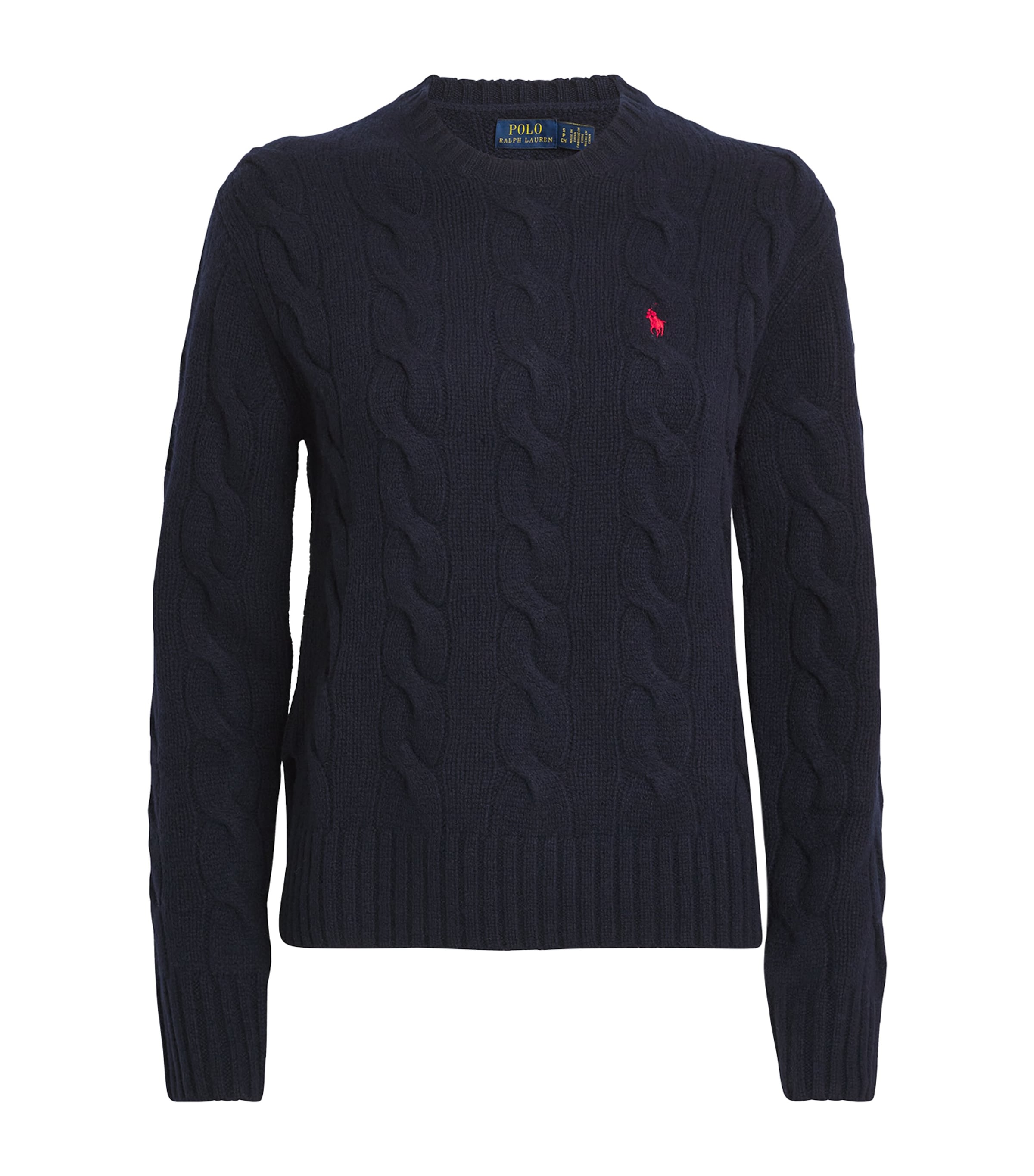 Shop Polo Ralph Lauren Cashmere Cable-knit Sweater In Navy