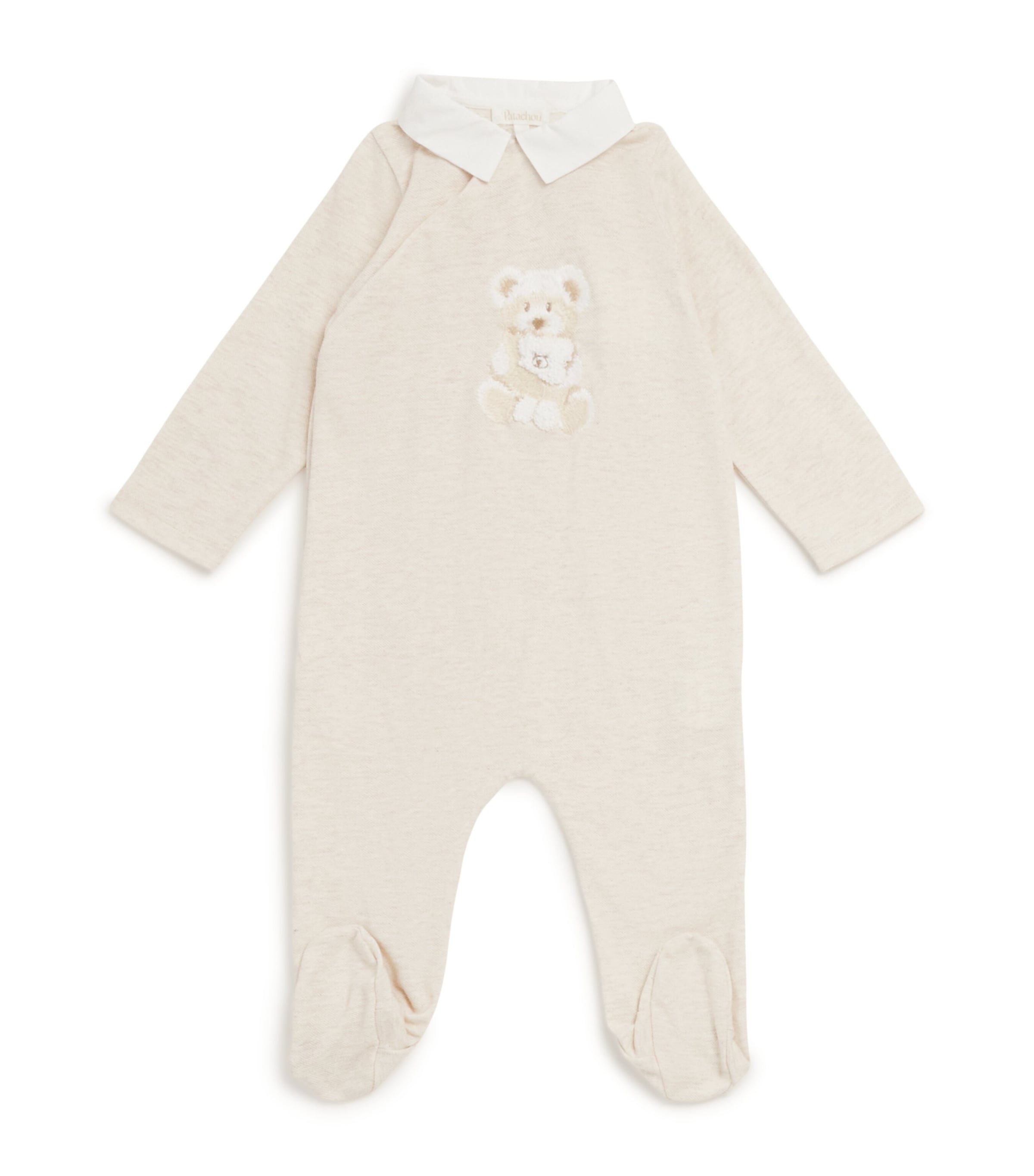 Patachou Cotton Embroidered All-In-One (1-24 Months) Beige Image 1