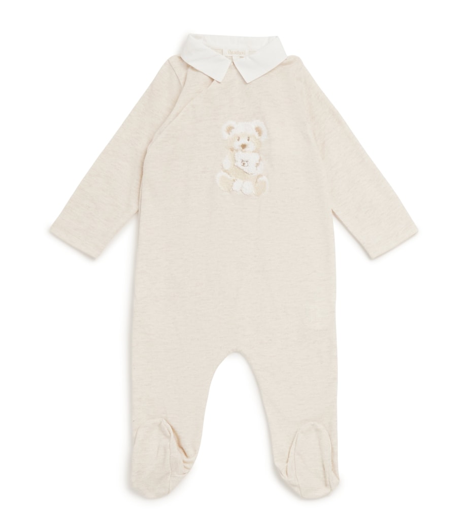 Patachou Cotton Embroidered All-In-One (1-24 Months) Beige Image 1