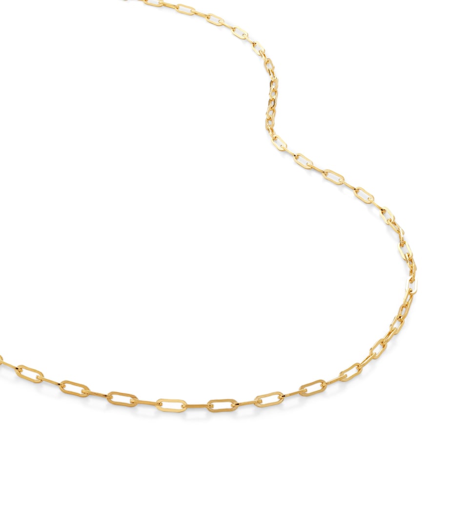 Monica Vinader Gold Vermeil Paperclip Chain Necklace Gold Vermeil Image 1