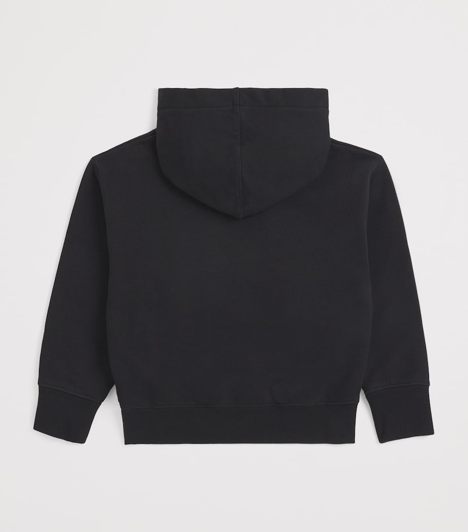 Cotton Spray Bear Hoodie (4-12 Years) 1016BLACK-OCHR YLLW Image 2