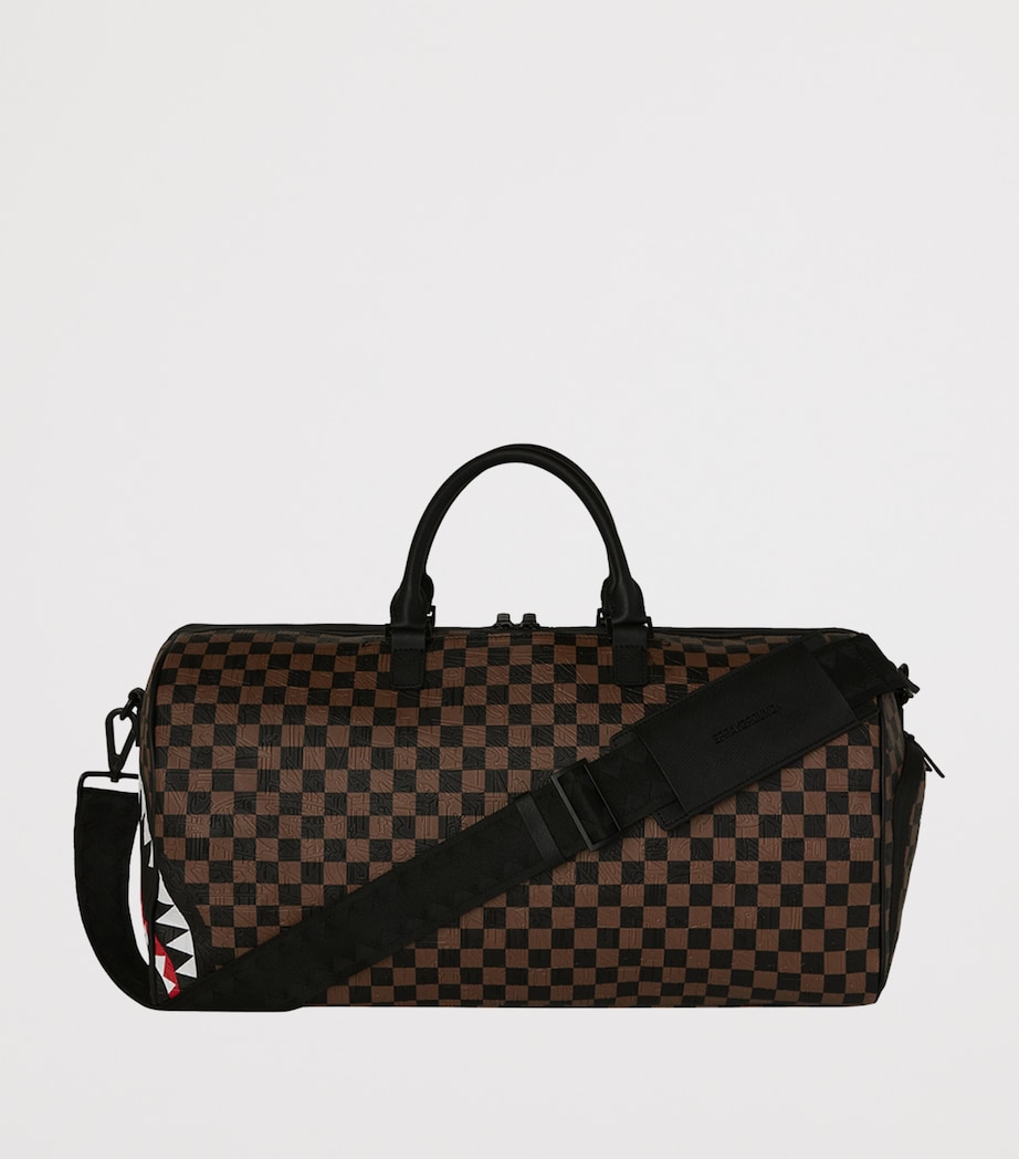 Embossed Check Holdall BROWN Image 4