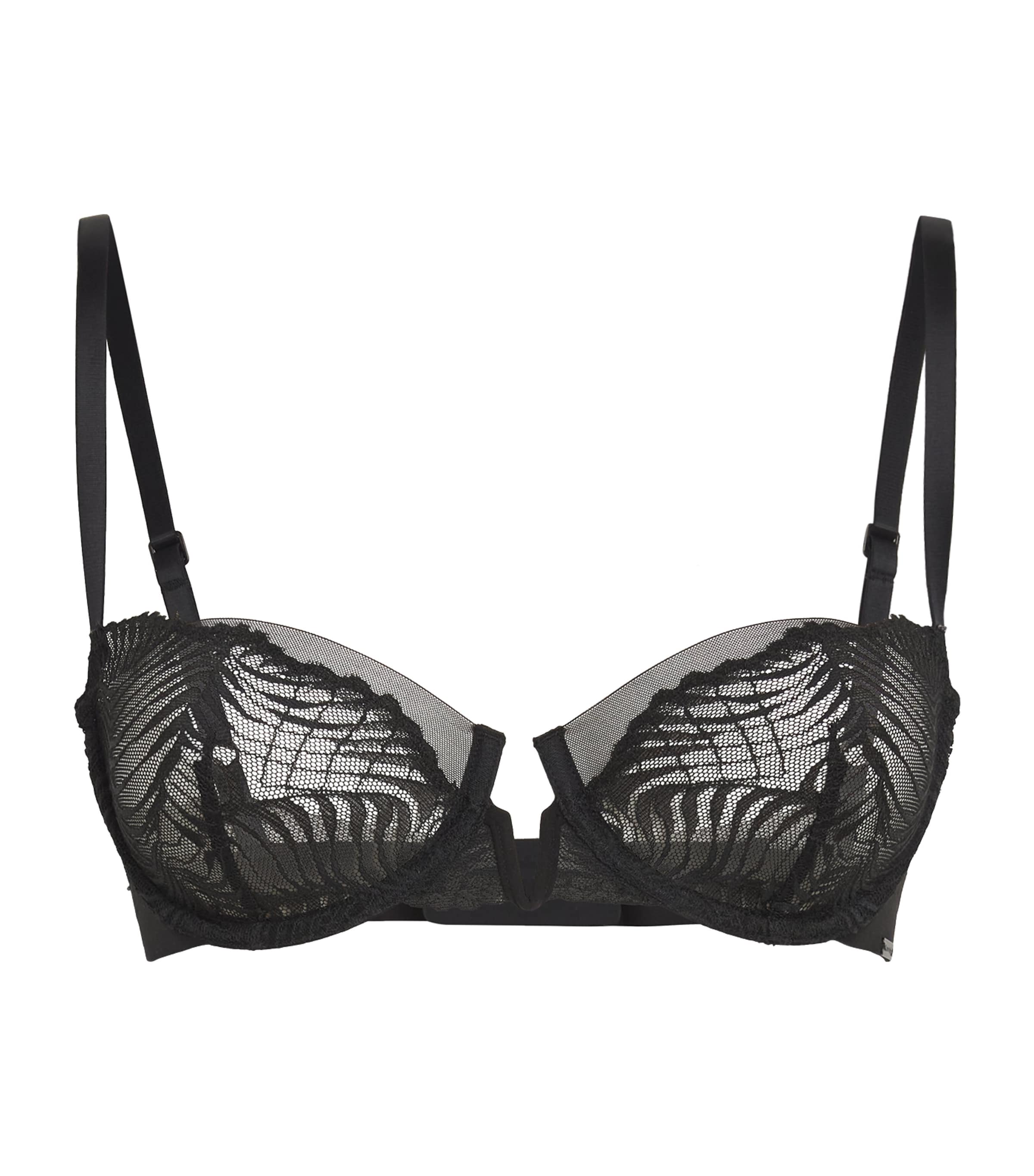 Calvin Klein Lace Unlined Balconette Bra In Black