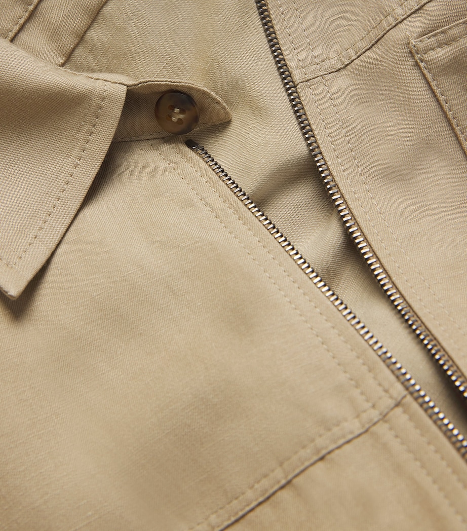 Linen-Silk Jacket 708-BEIGE Image 5