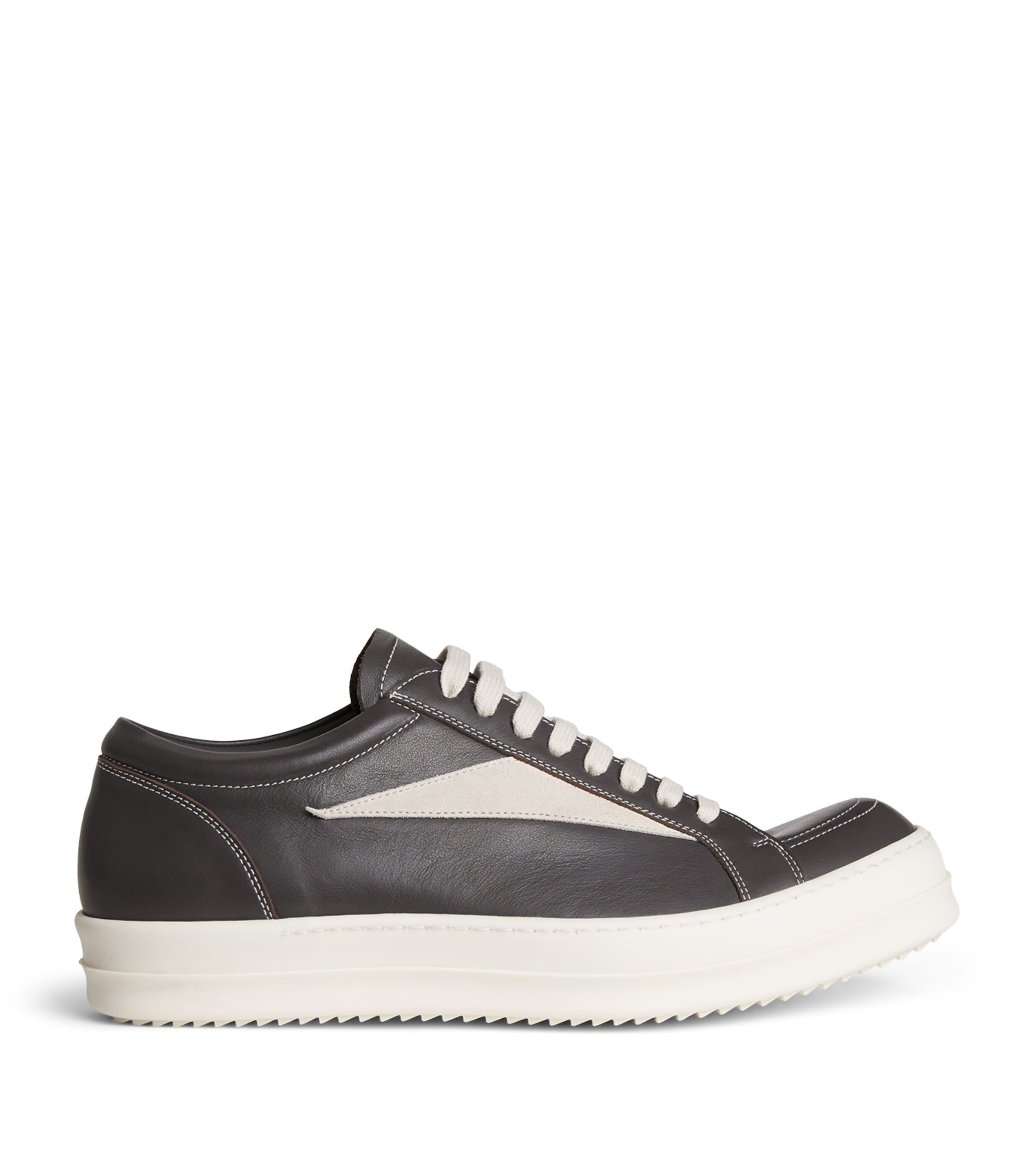 Rick Owens Leather Vintage Sneakers Drkdust/milk Image 1