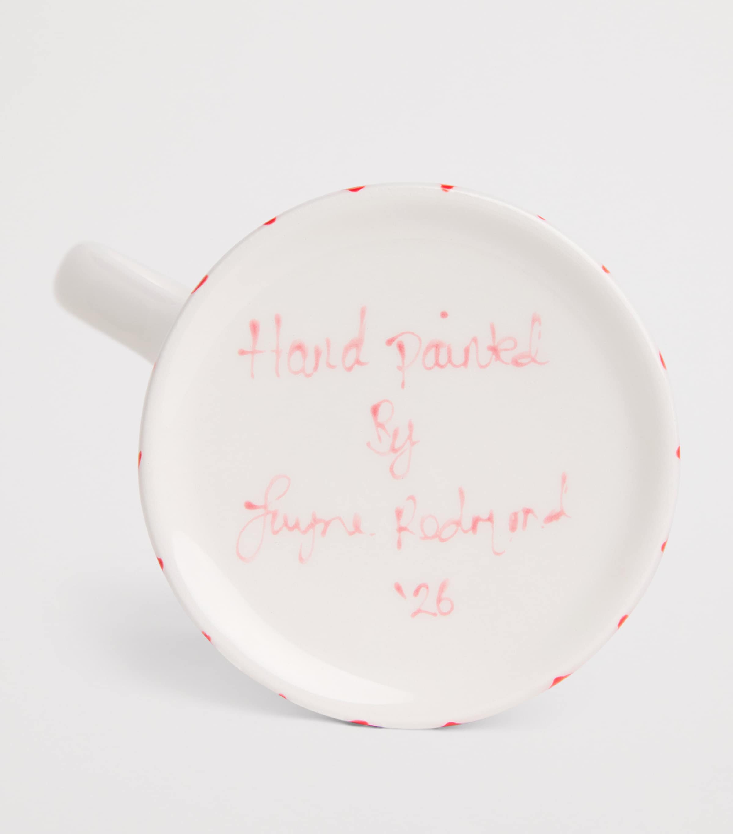 Jayne Redmond Hand-Painted Love Mug White Image 3