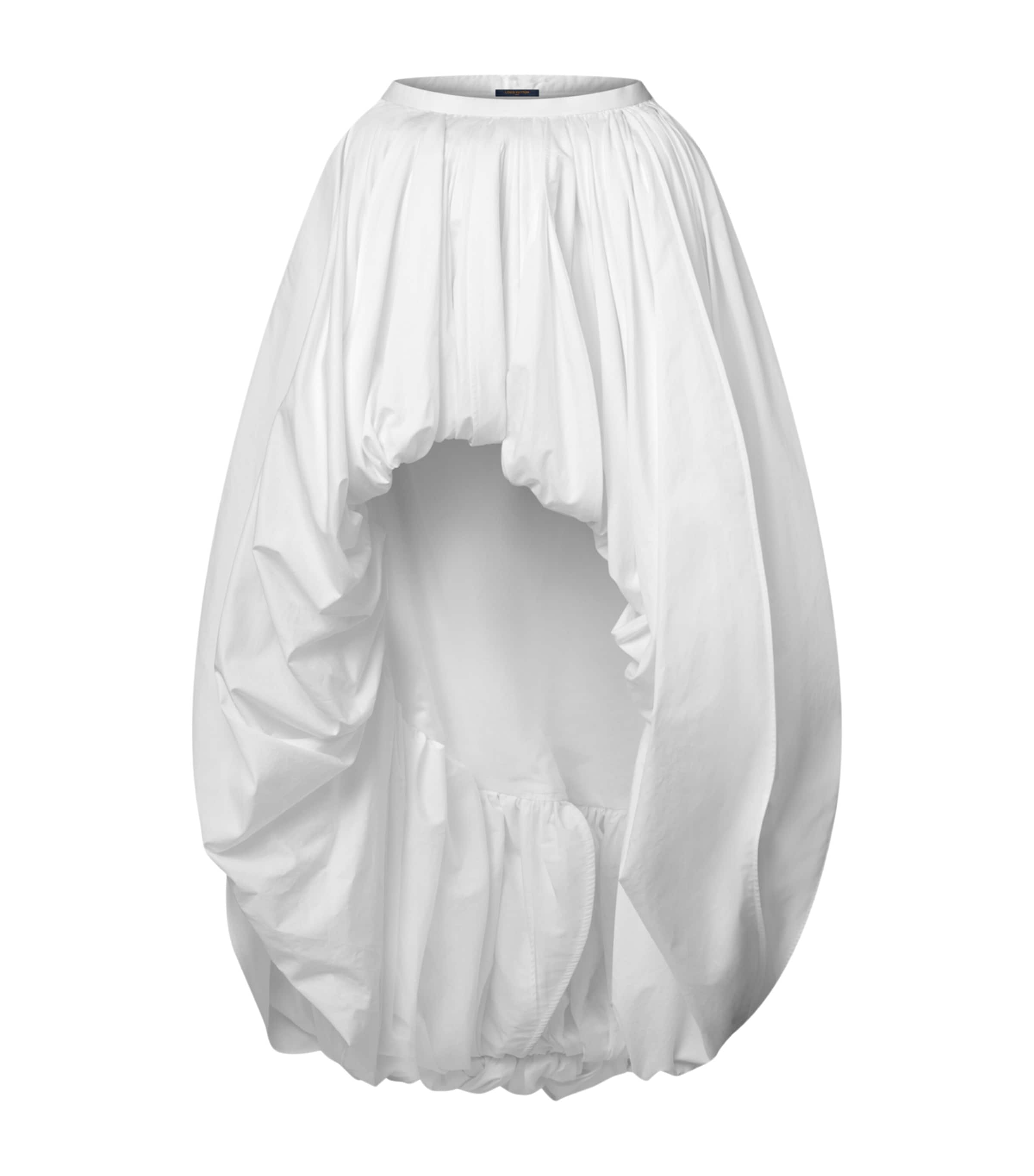 LOUIS VUITTON Womens Asymmetric Balloon Maxi Skirt Optic White Image 1