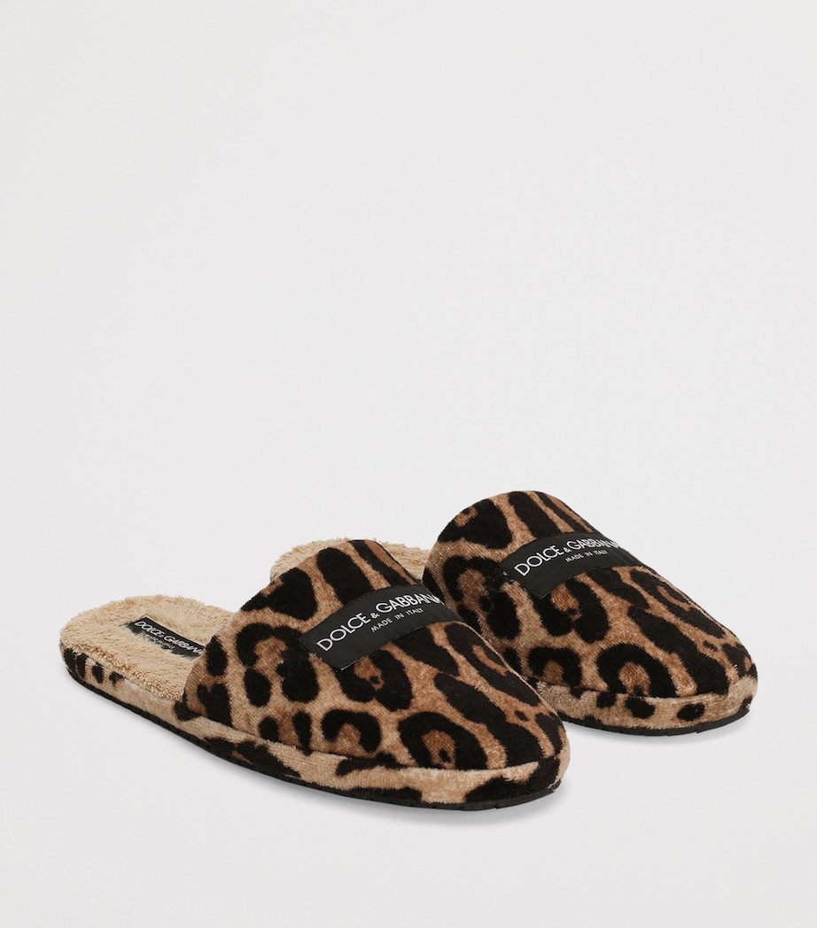 Dolce&Gabbana Leopard Print Slippers Leo/sabbia Image 2