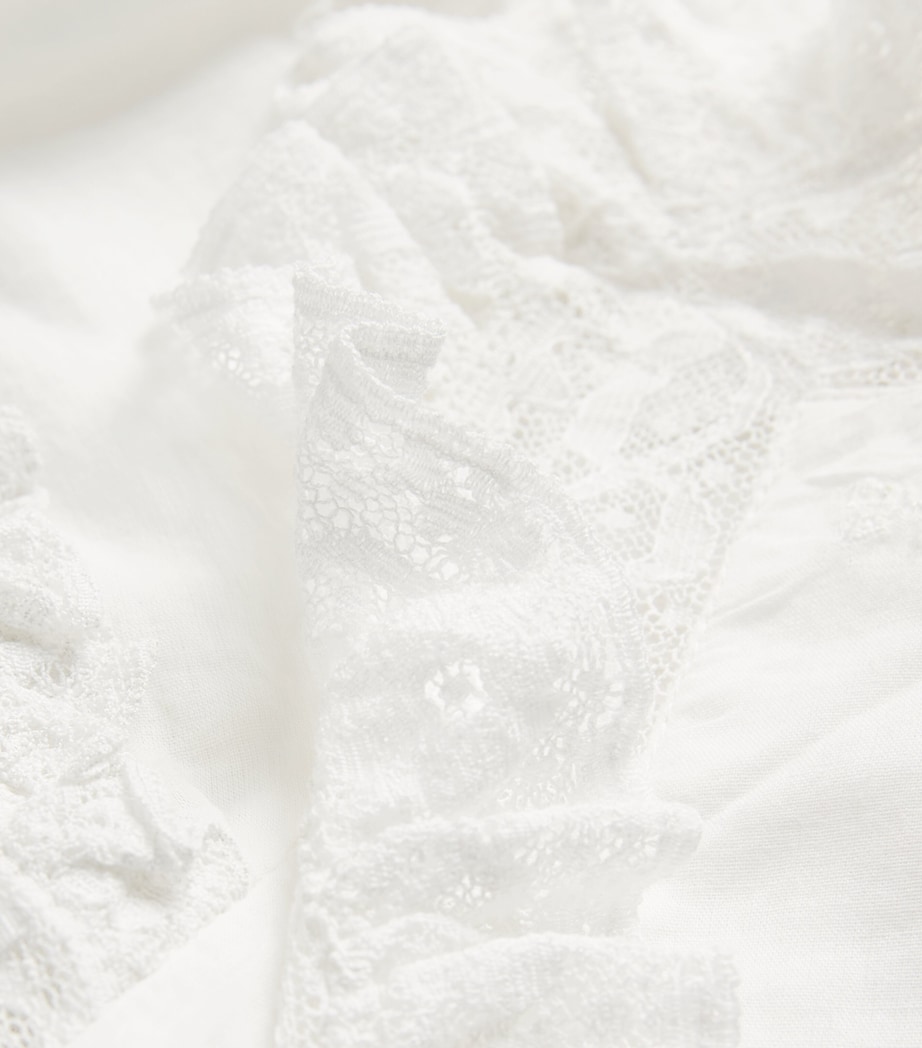 Cotton Dove Mini Dress PANSY EMBR WHITE Image 5