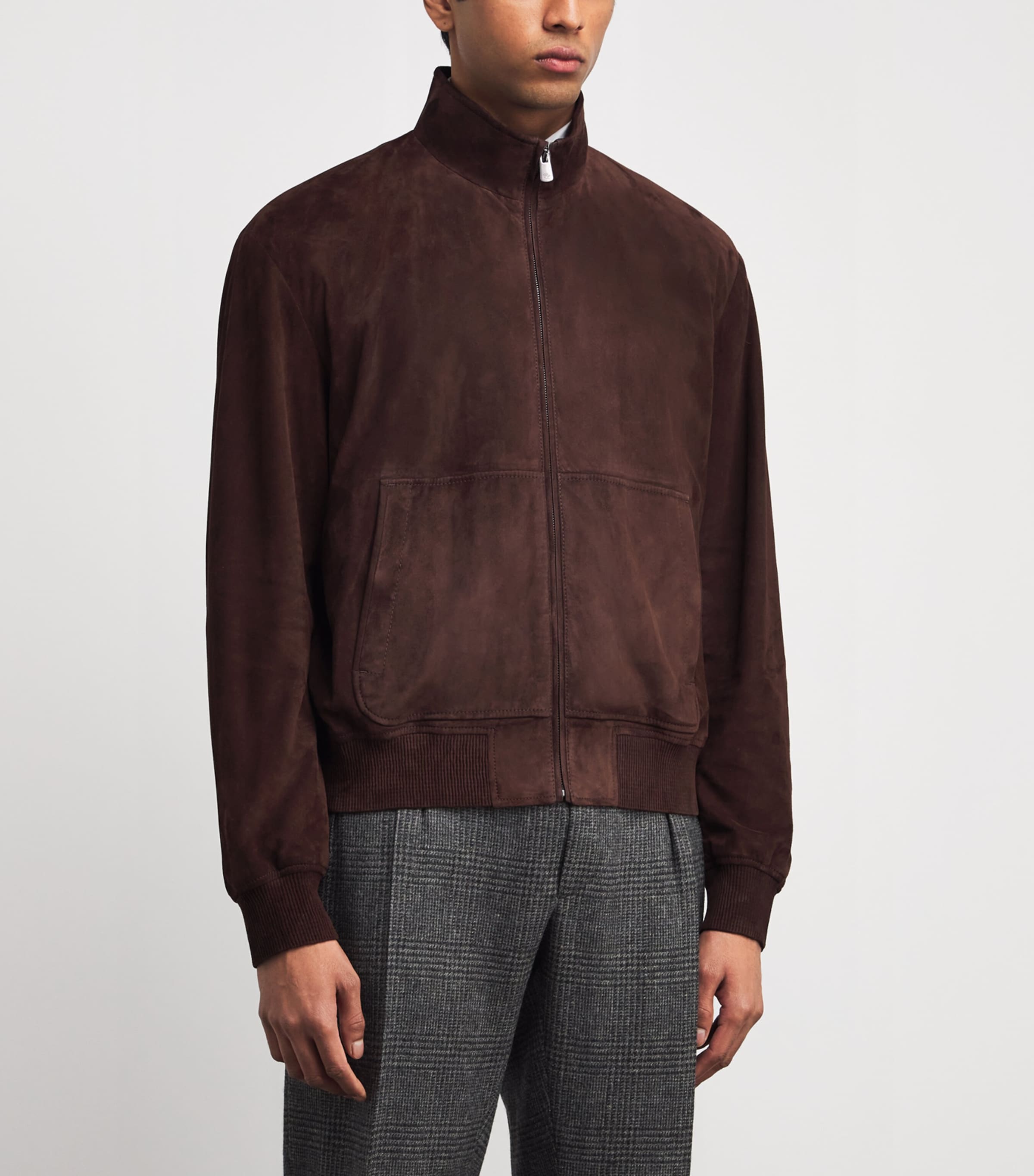 Suede Track Jacket BROWN Image 3