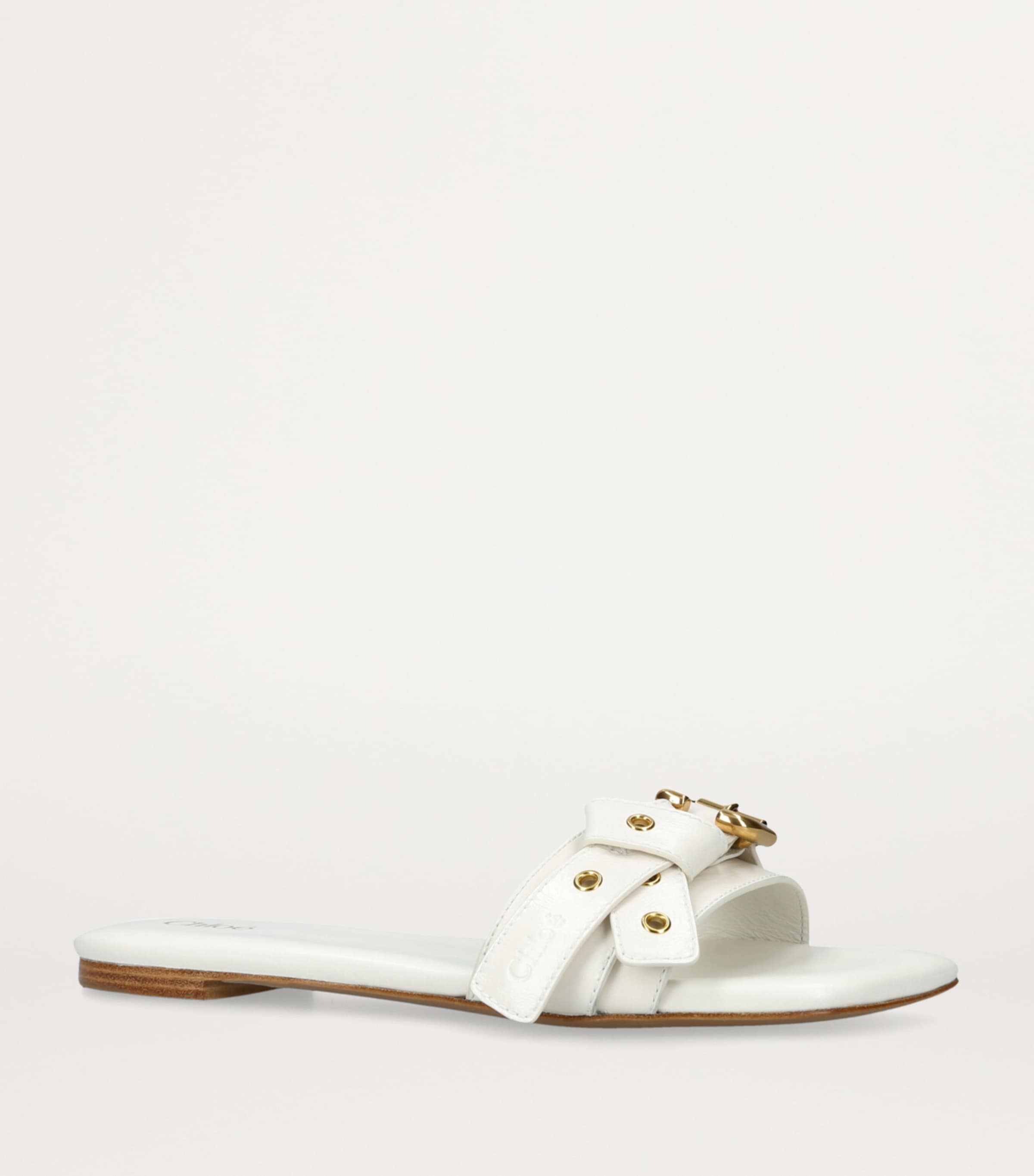 Leather Mae Slides WHITE/OTH Image 3