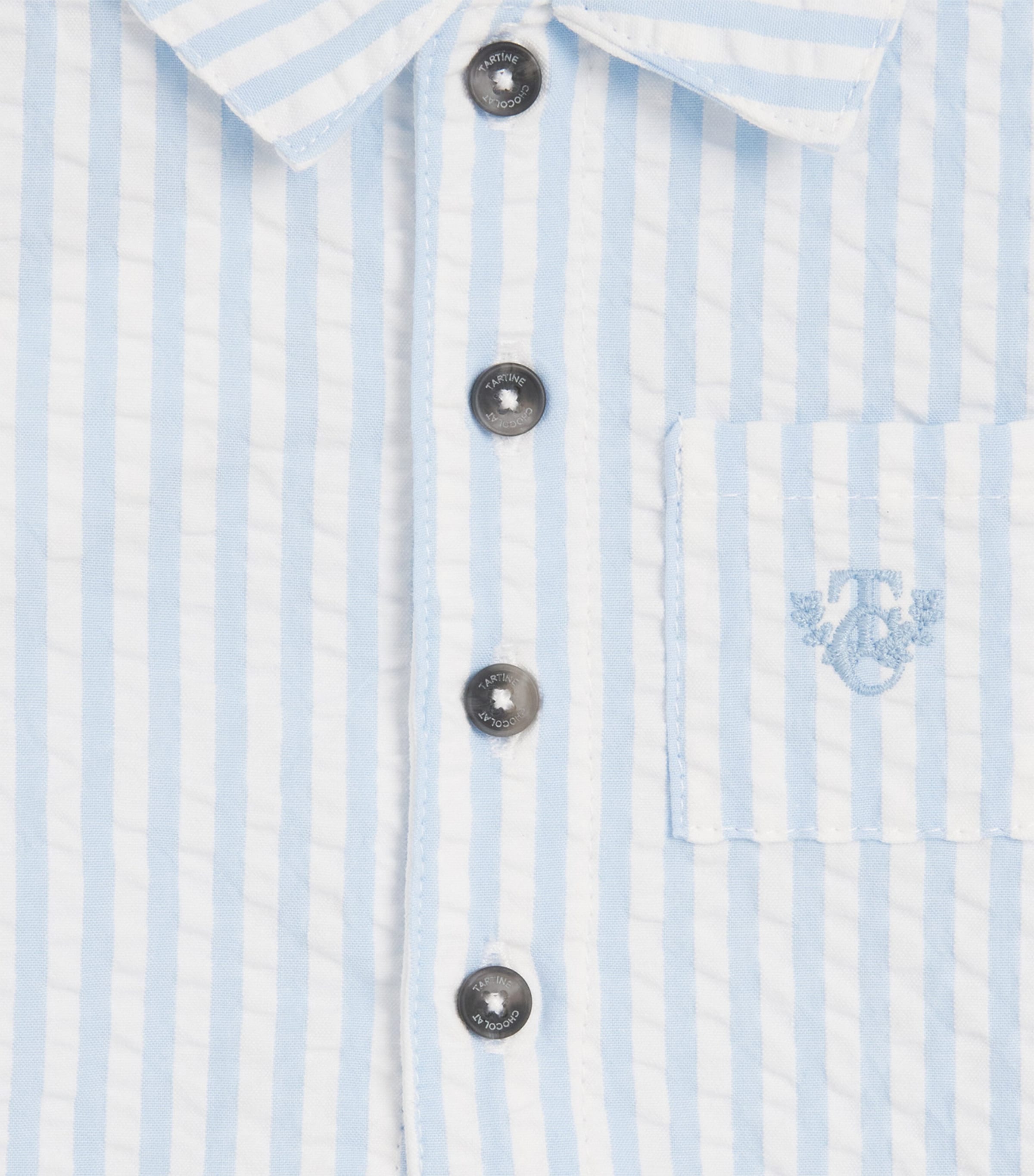 Cotton-Blend Stripe Playsuit (3-18 Months) 44NUAGE Image 3