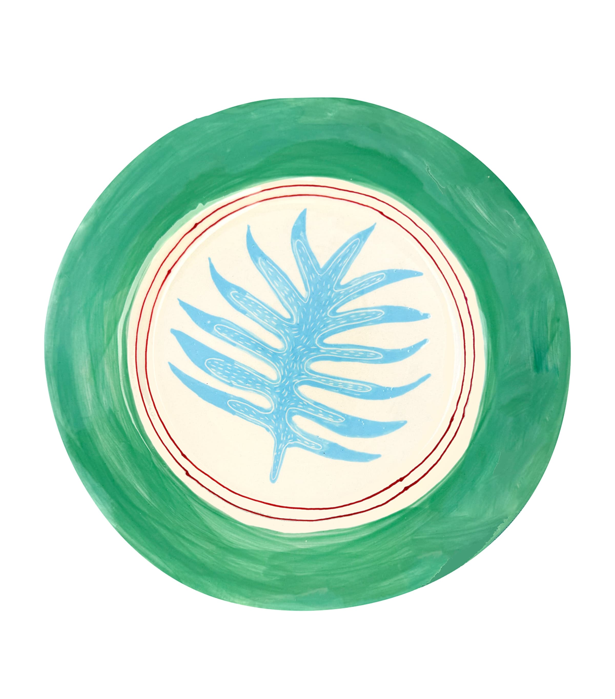Seaweed Dinner Plate (26cm) GREEN AND TURQUOISE Image 1