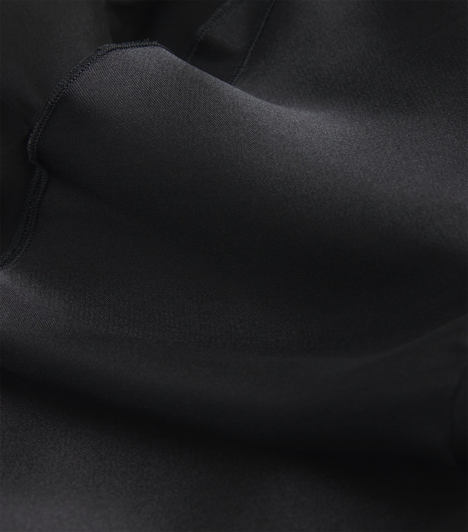 Silk-Blend Lilith Mini Dress BLACK Image 5