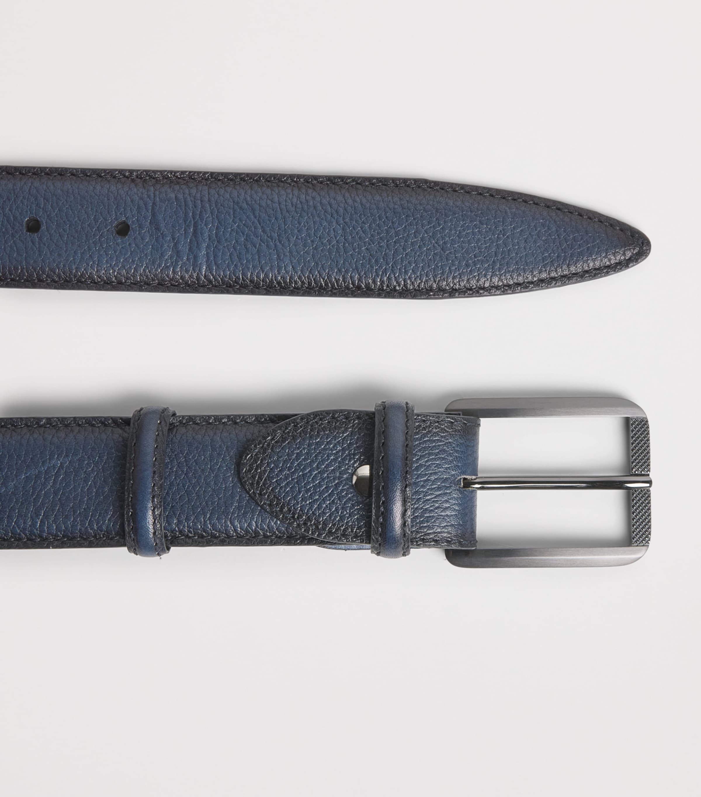 Elliot Rhodes Grained Leather Belt Navy Image 3