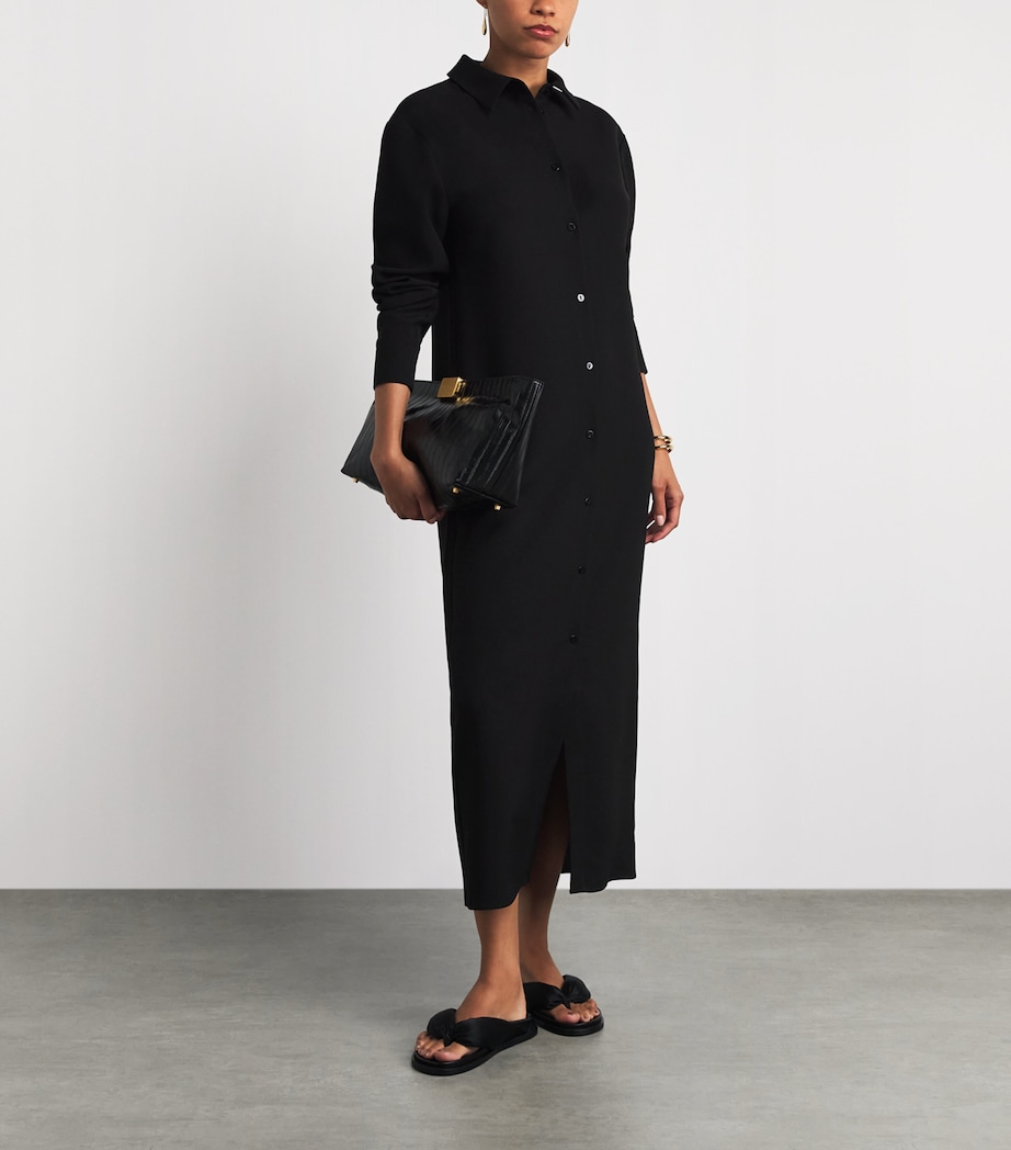Almada Label Womens Nile Shirt Dress Black Image 2