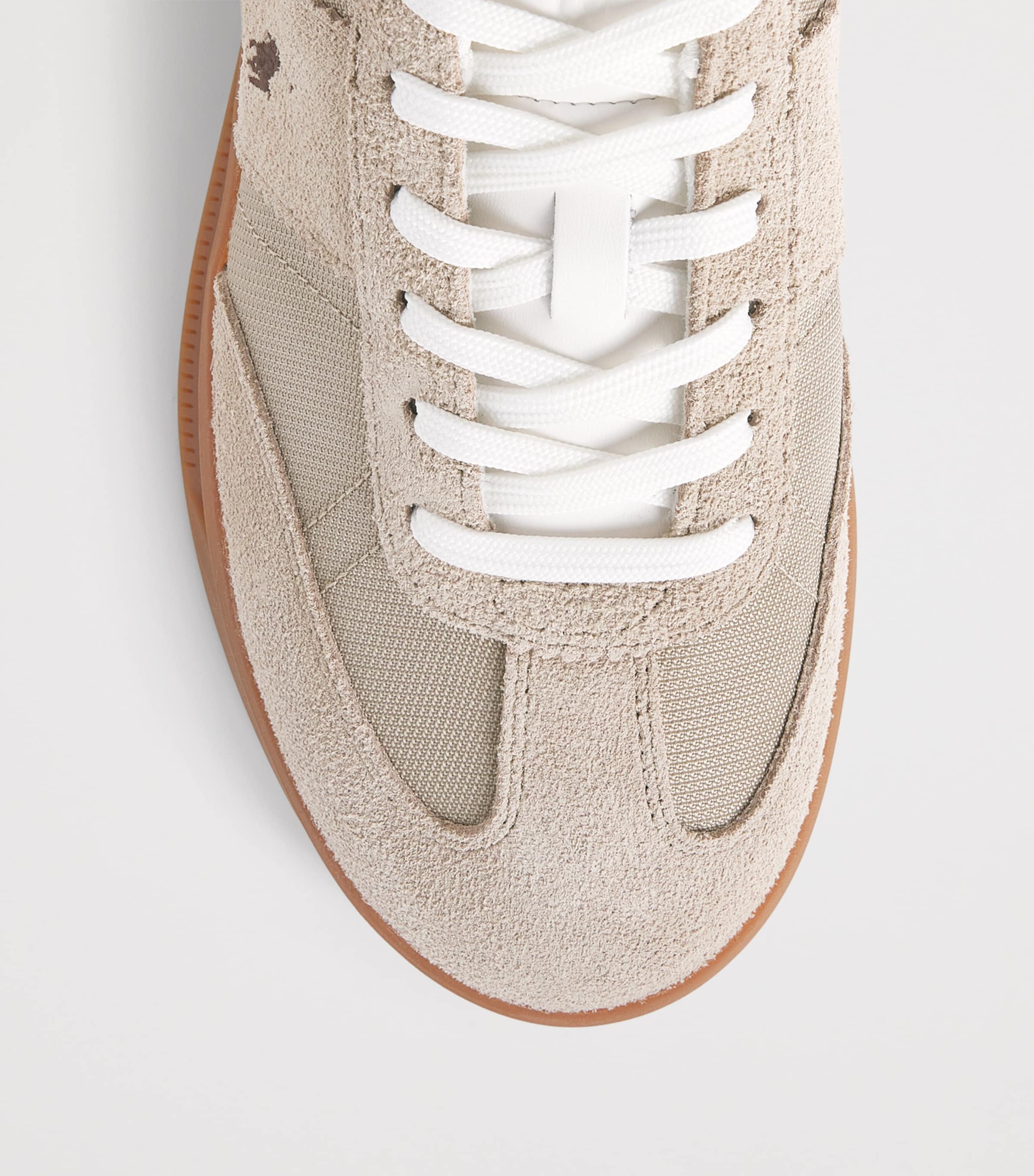 Polo Ralph Lauren Suede-Blend Heritage Court Sneakers Milkshake/dark Brown Image 6
