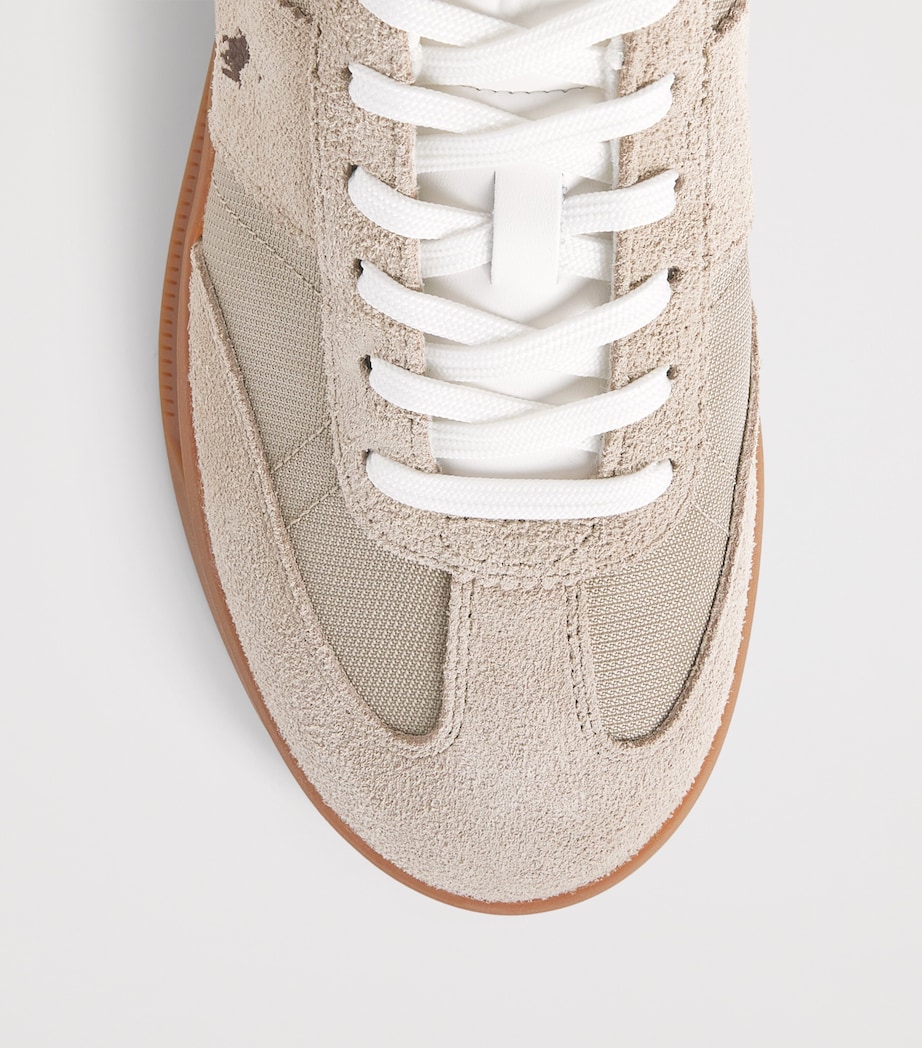 Polo Ralph Lauren Suede-Blend Heritage Court Sneakers Milkshake/dark Brown Image 6