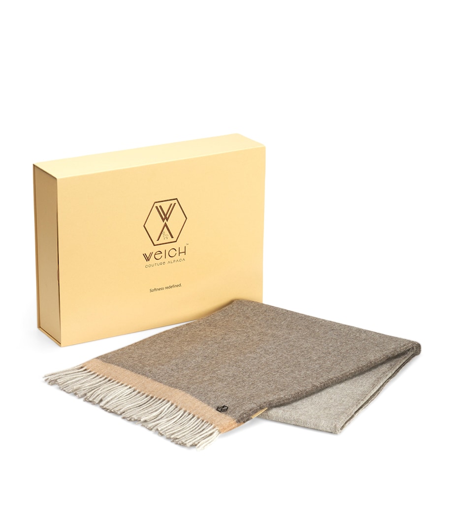 Plaid Merima Throw (180cm x 130cm) GREY / LIGHT GREY Image 5