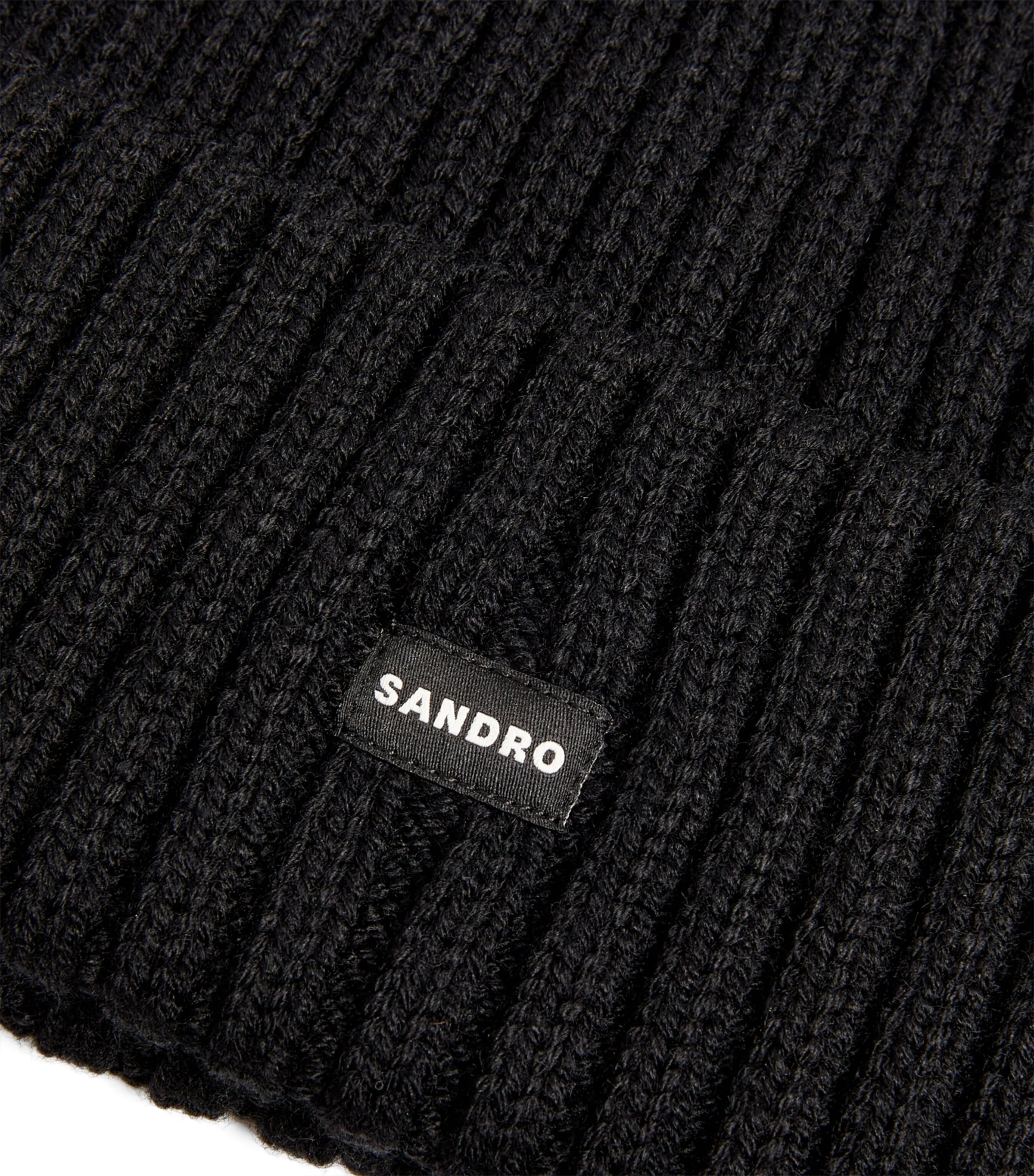 Ribbed Beanie BLACK Image 3