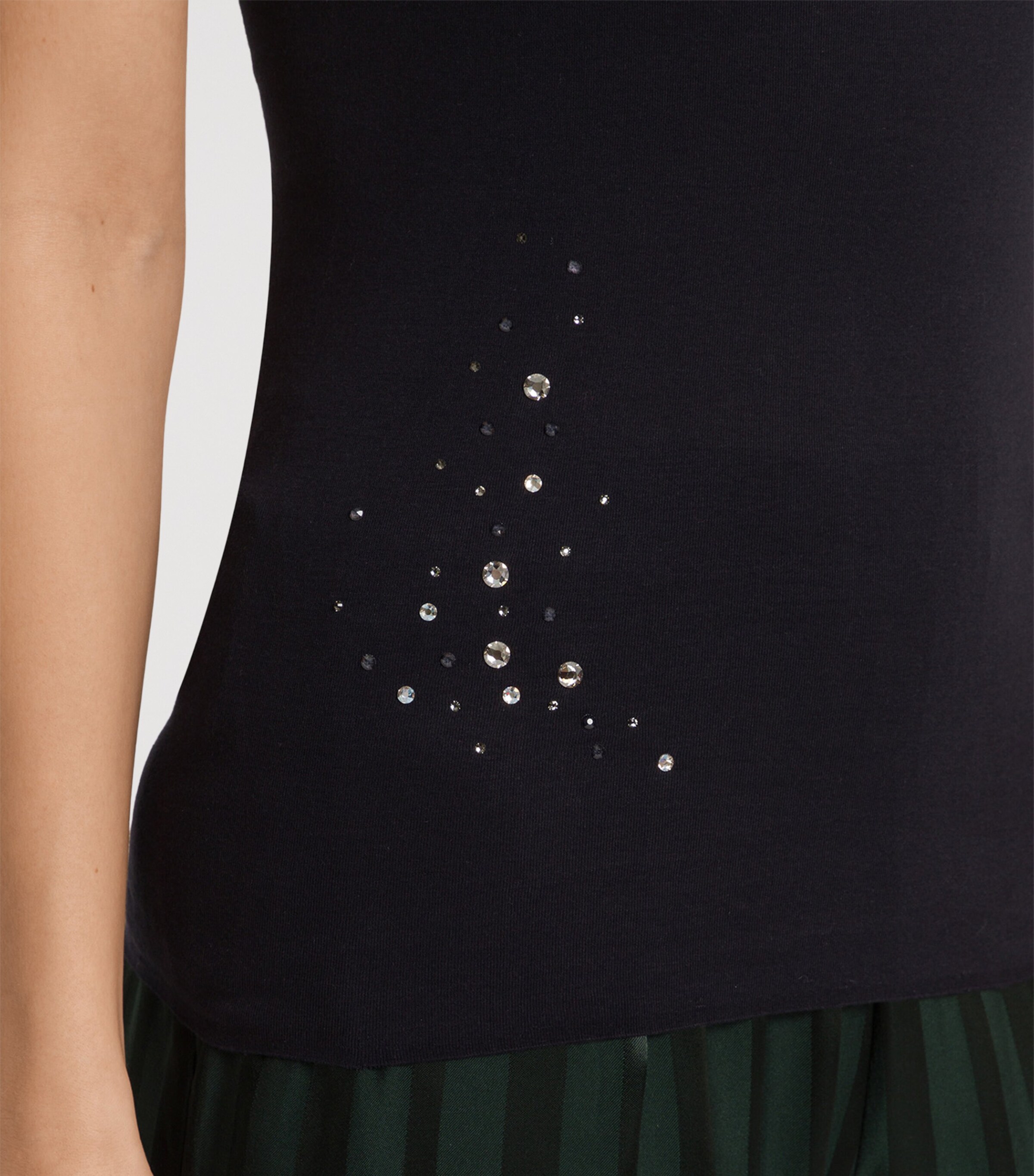 Embellished Cotton Seamless Camisole BLACK Image 7