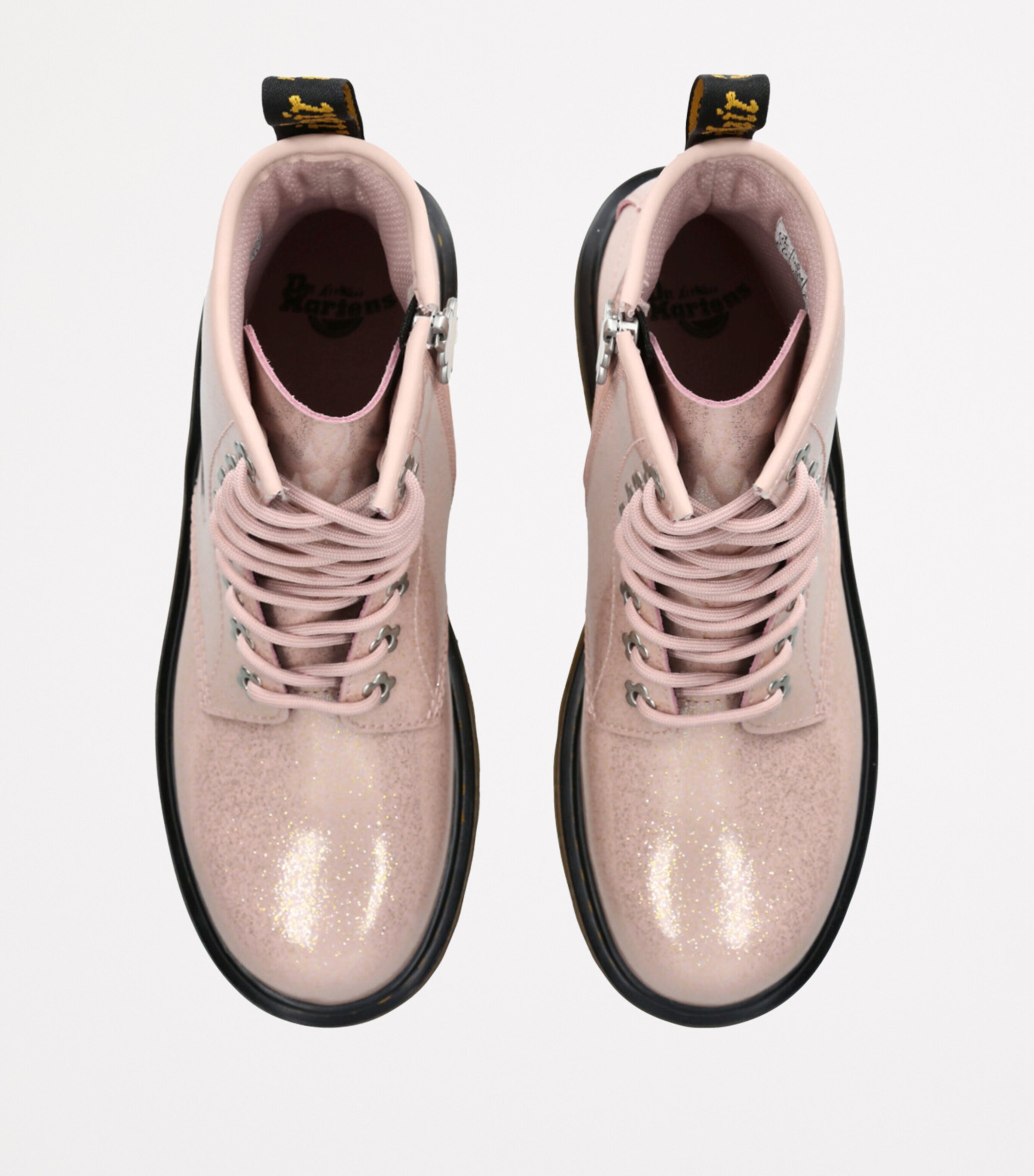 Glitter 1460 Lace-Up Boots PALE PINK Image 4