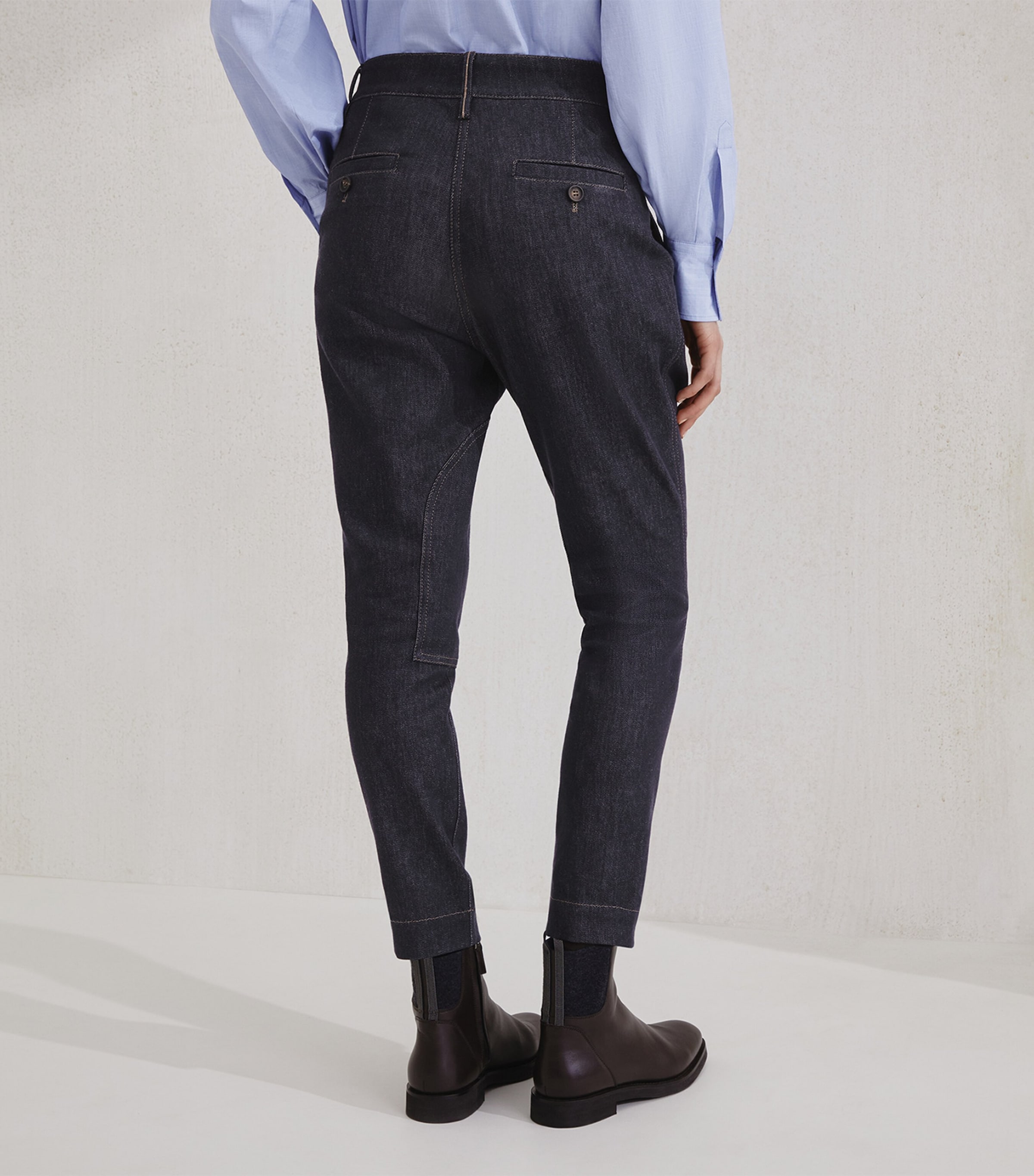 No-Fade Denim Equestrian Trousers C551 Image 3