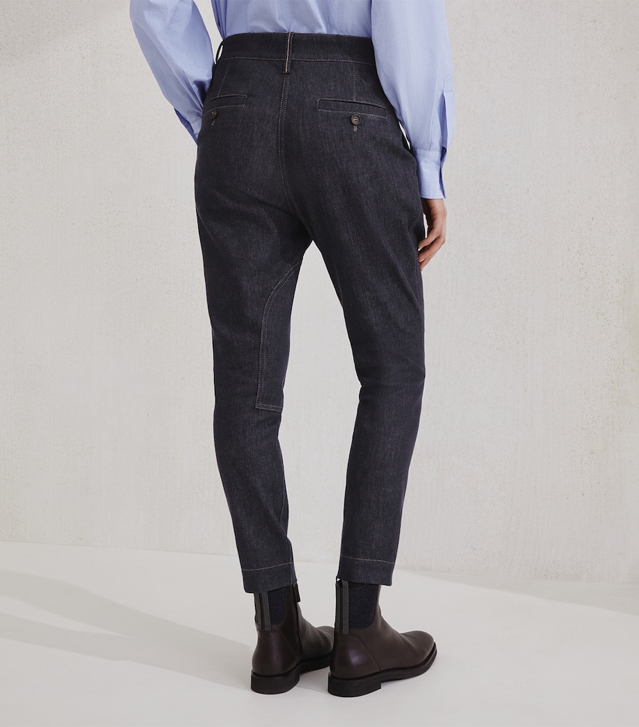 No-Fade Denim Equestrian Trousers C551 Image 3
