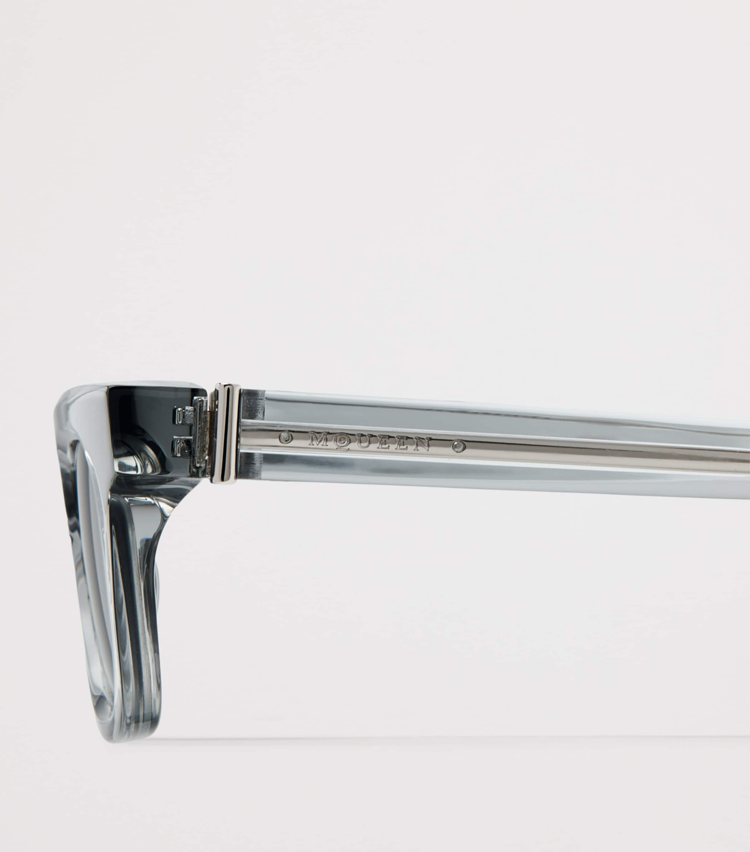 McQueen Skull-Detail Square Sunglasses Image 5