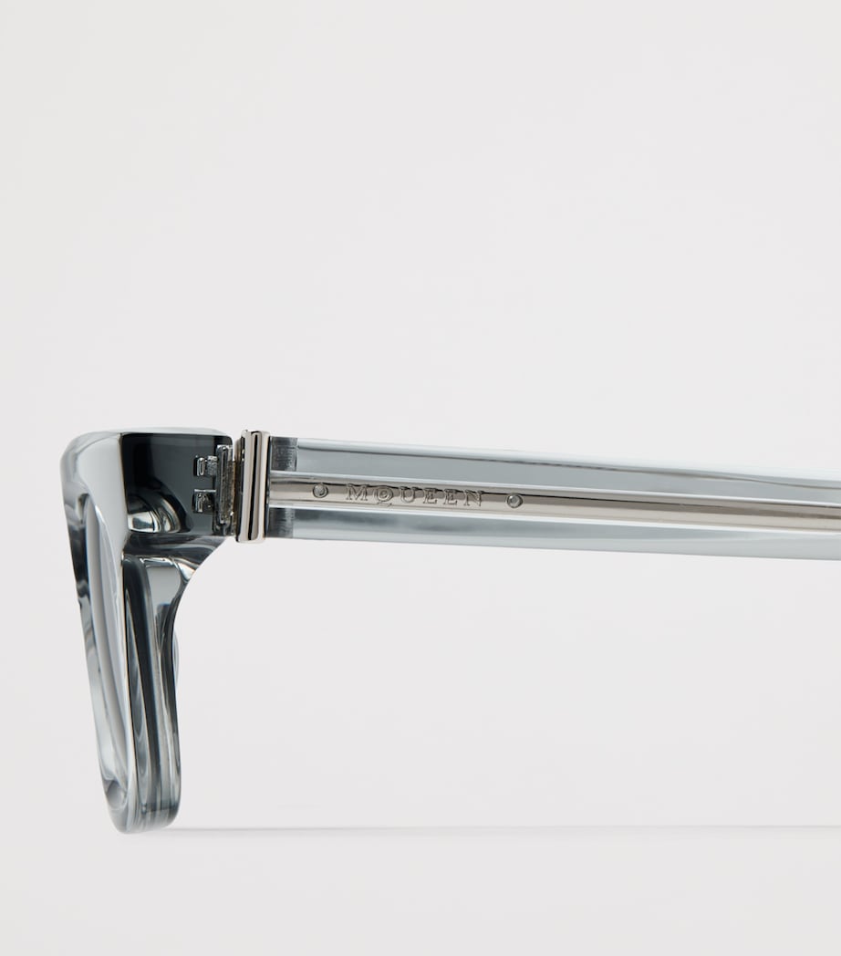 McQueen Skull-Detail Square Sunglasses Image 5