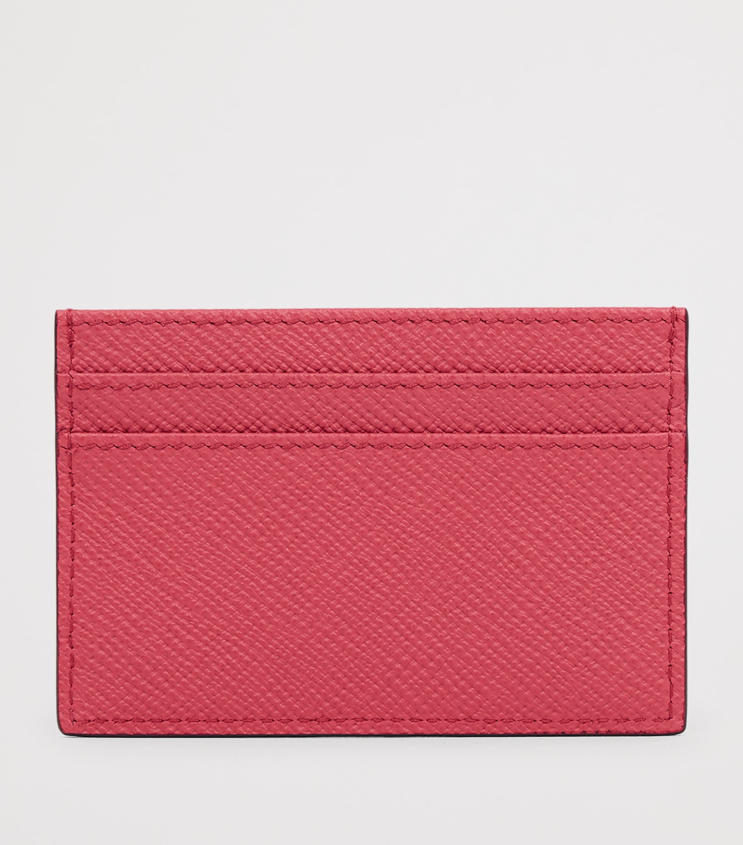 Panama Leather Card Holder RASPBERRY Image 3