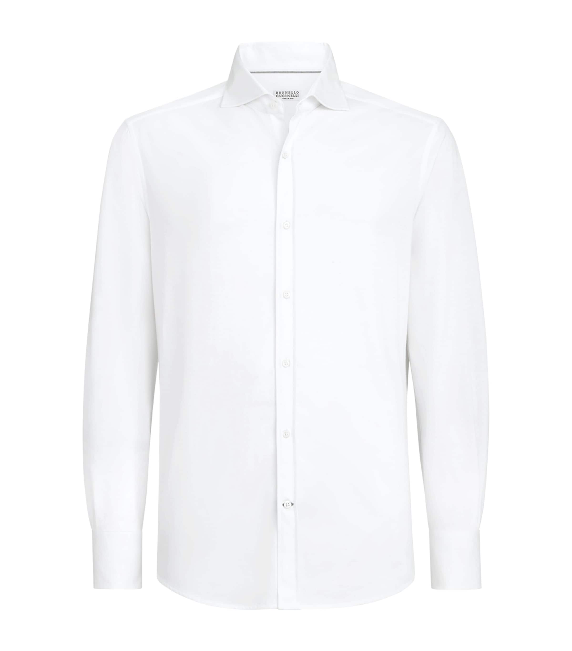 Brunello Cucinelli Mens Cotton Piqué Shirt Image 1