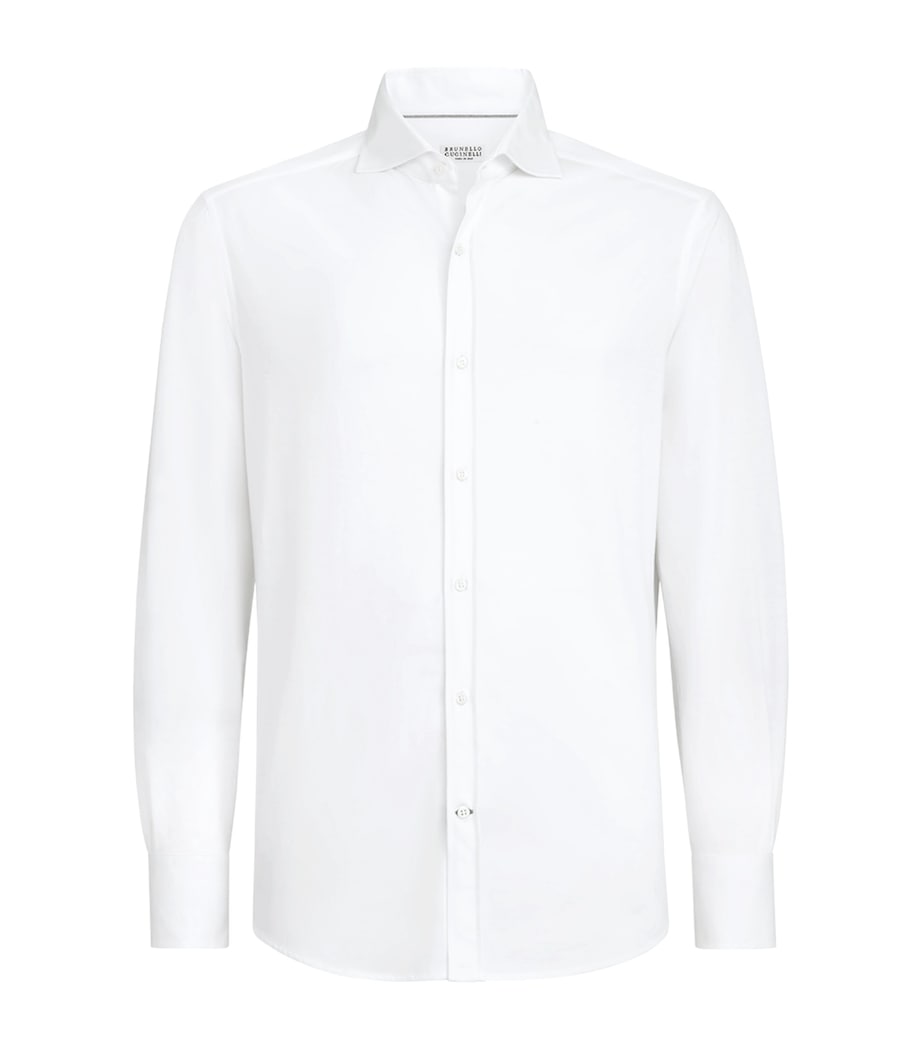 Brunello Cucinelli Mens Cotton Piqué Shirt Image 1