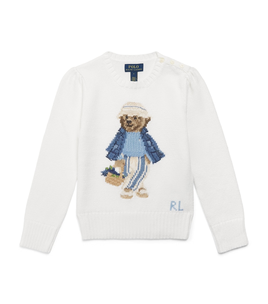 Ralph Lauren Kids Polo Bear Sweater (2-7 Years) White Image 1