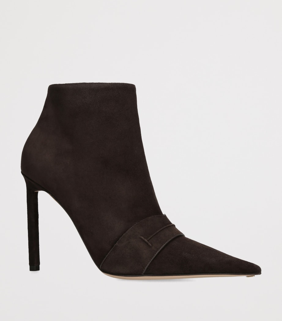 Suede Eve Ankle Boots 105 DARK BROWN Image 3