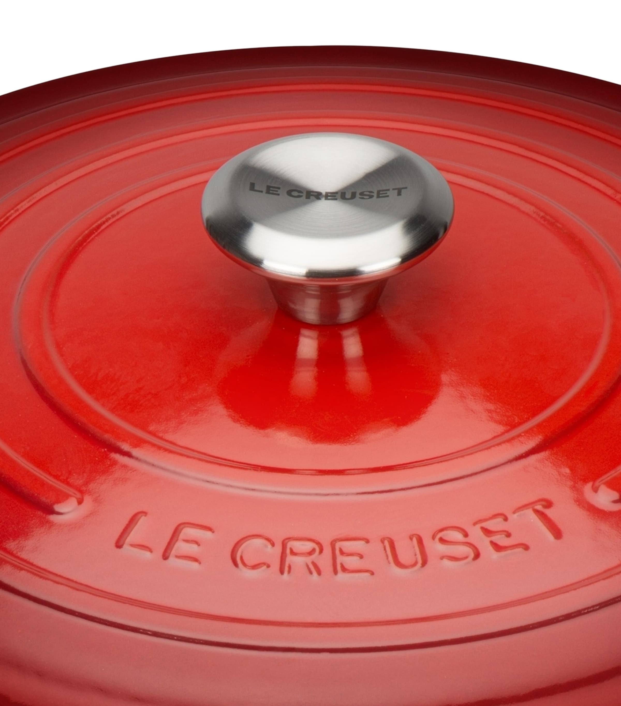 Le Creuset Cast Iron Round Casserole Dish (20cm) Cerise Image 3